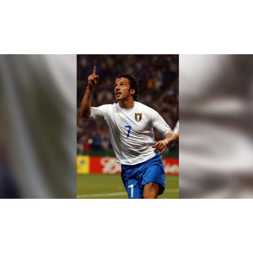 Kappa Del Piero Italy Kappa 2002 WORLD CUP Away Soccer Jersey L Size US L / EU 52-54 / 3 - 7 Thumbnail