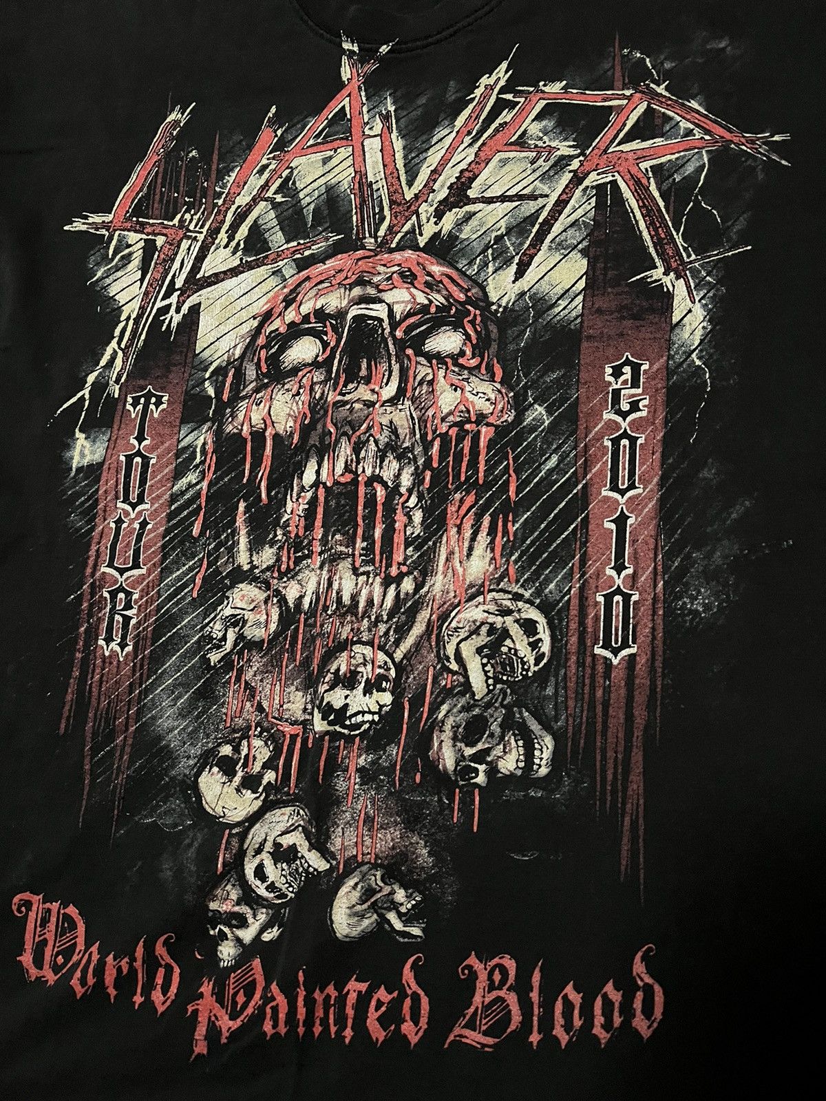 Vintage Vtg Slayer World Painted Blood Tour Shirt Size Large Size US L / EU 52-54 / 3 - 2 Thumbnail