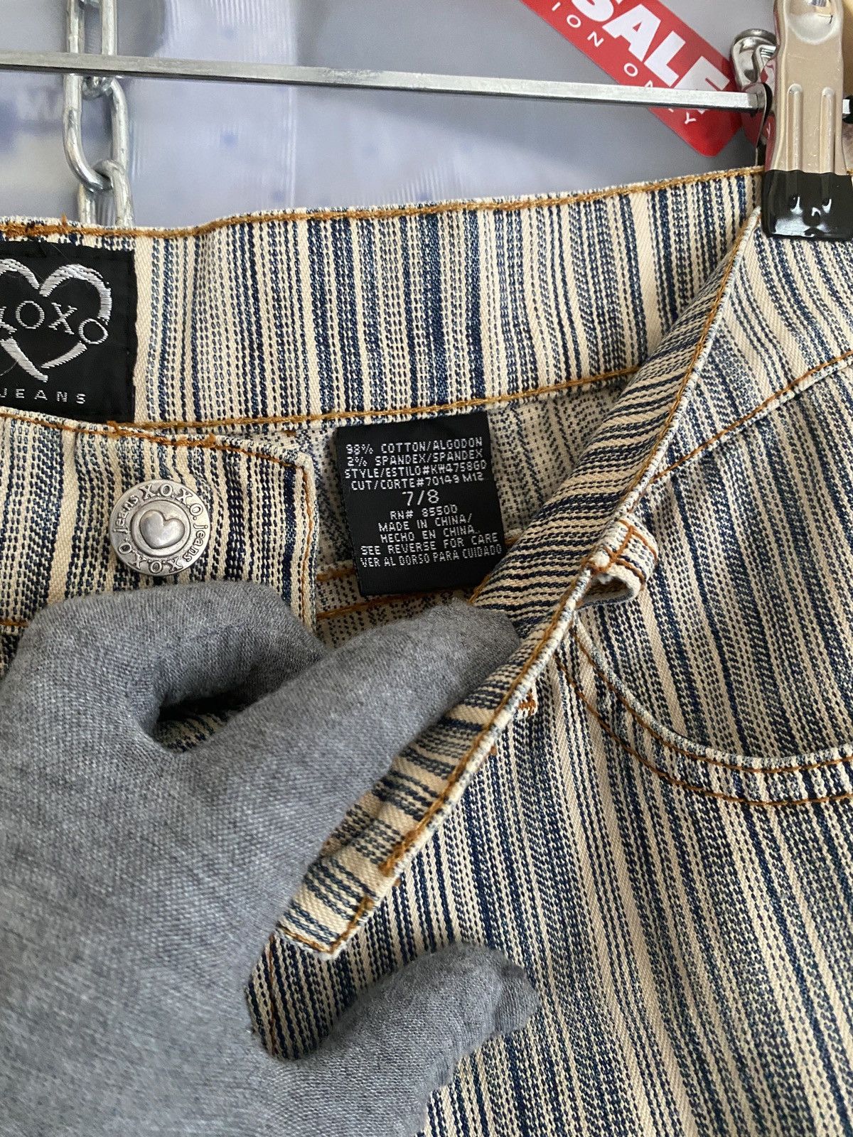 Hysteric Glamour × Japanese Brand Xoxo Jeans Stripe Jeans Size US 30 / EU 46 - 5 Thumbnail