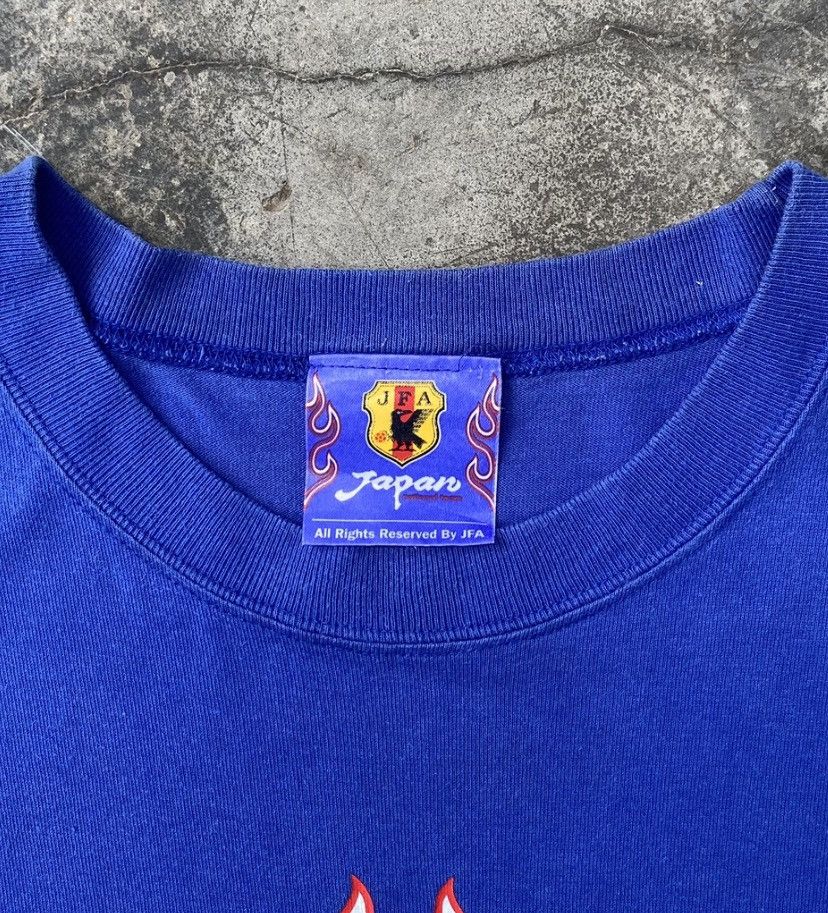 Vintage Rare🔥Vintage 90s Japan Football Fire Flame Center Logo Tees Size US L / EU 52-54 / 3 - 9 Thumbnail