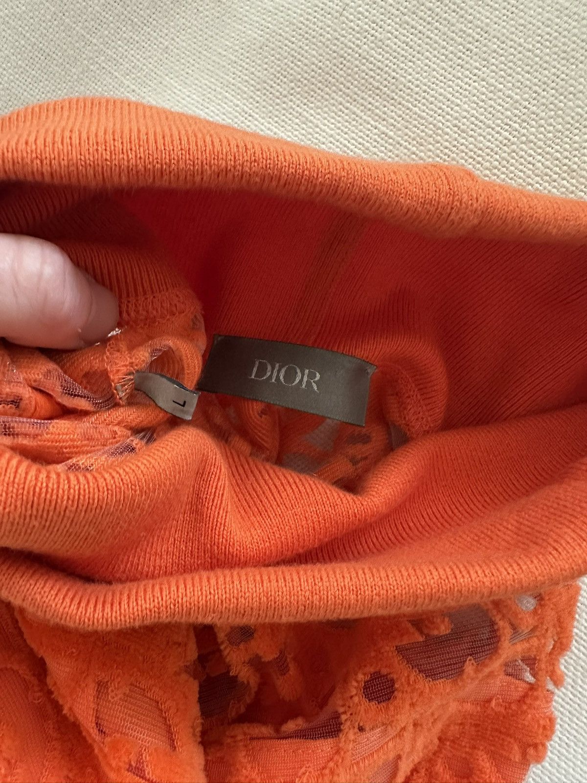 Dior Dior Men Sheer Oblique Jacquard Sheer Turtleneck Size US L / EU 52-54 / 3 - 6 Thumbnail