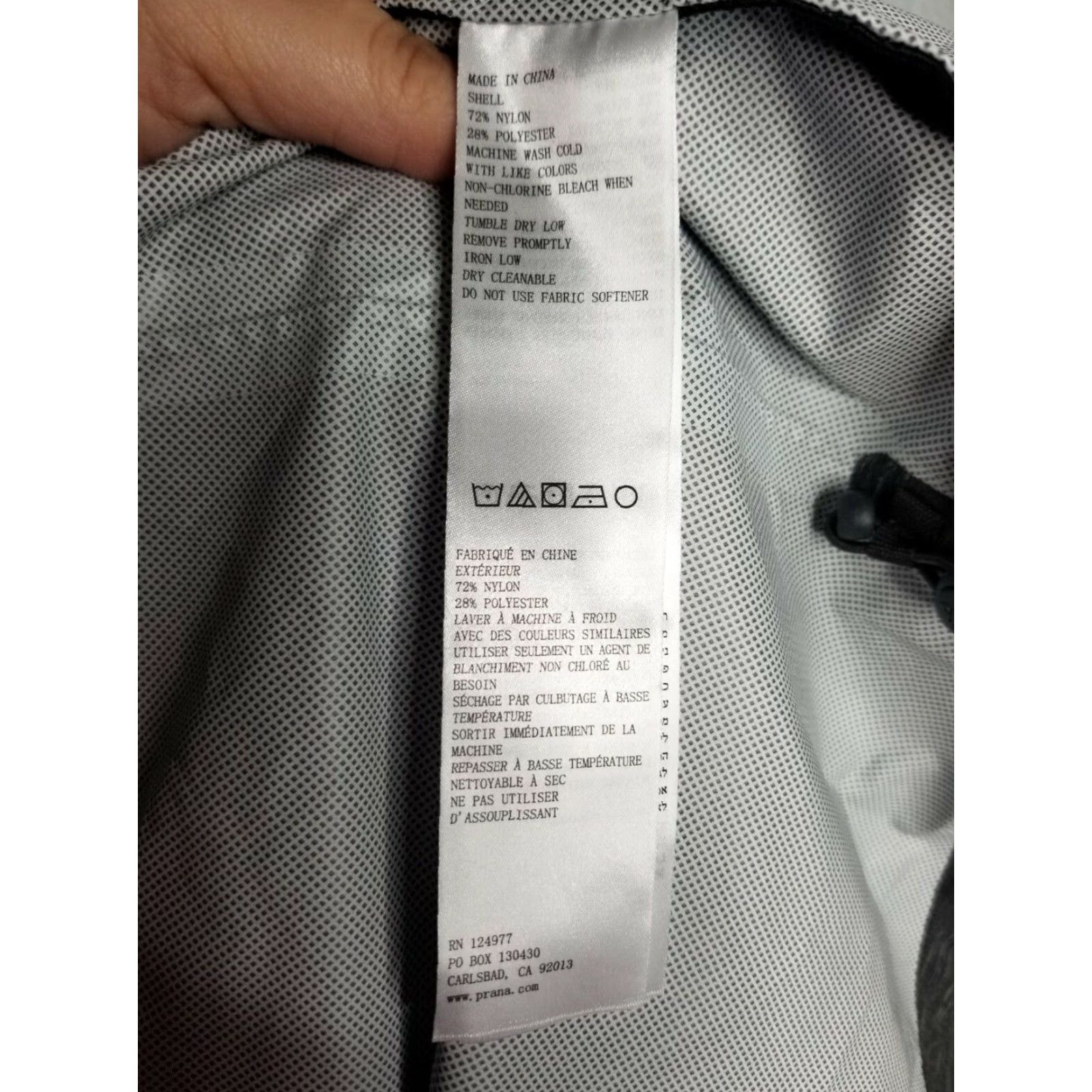 Prana prAna Women's Lightweight Full Zip Hooded Hiking Rain Jacket Small Gray Water Resistant Windproof Size S / US 4 / IT 40 - 4 Thumbnail