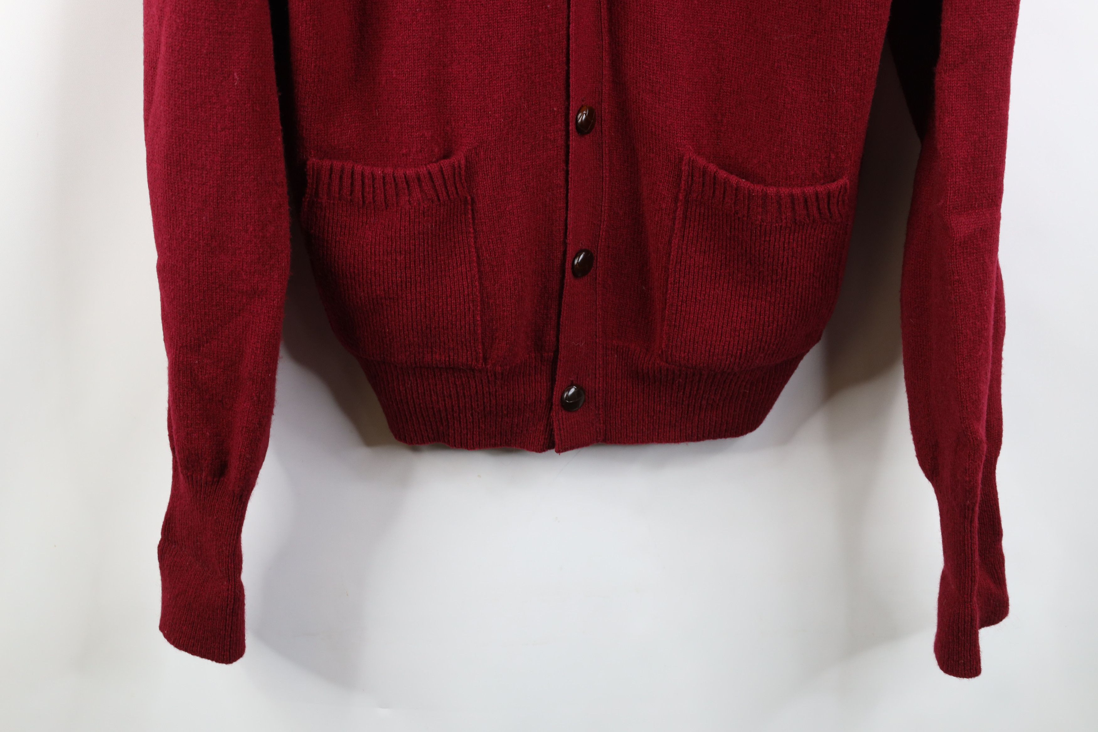 Vintage Vintage 70s Streetwear Knit Kurt Cobain Cardigan Sweater Red Size US XL / EU 56 / 4 - 3 Thumbnail