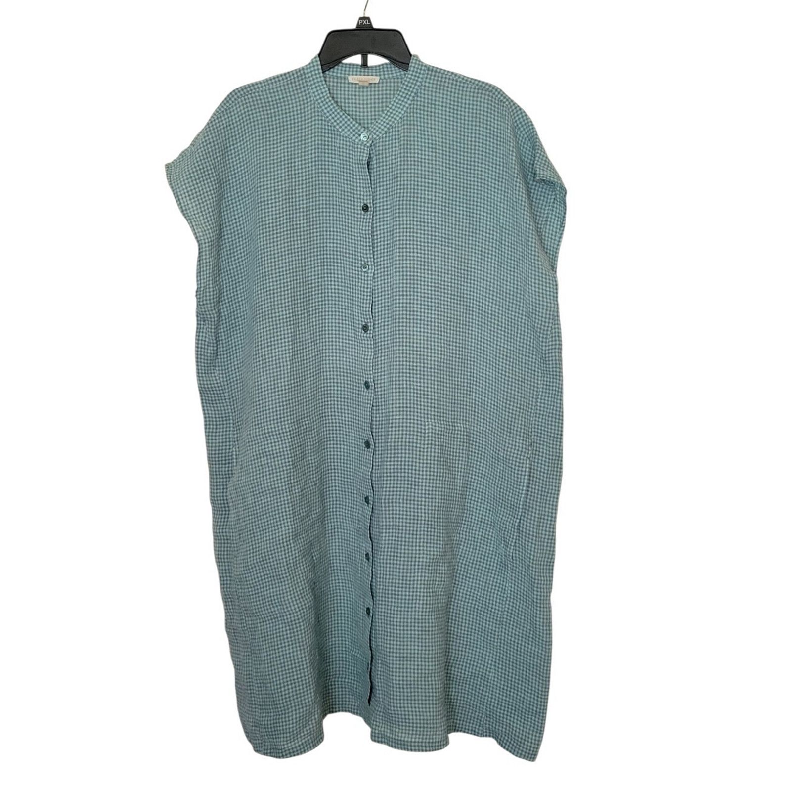 Eileen Fisher Eileen Fisher Puckered Organic Linen Tunic Women Dress Sz XL Size XL / US 12-14 / IT 48-50 - 3 Thumbnail