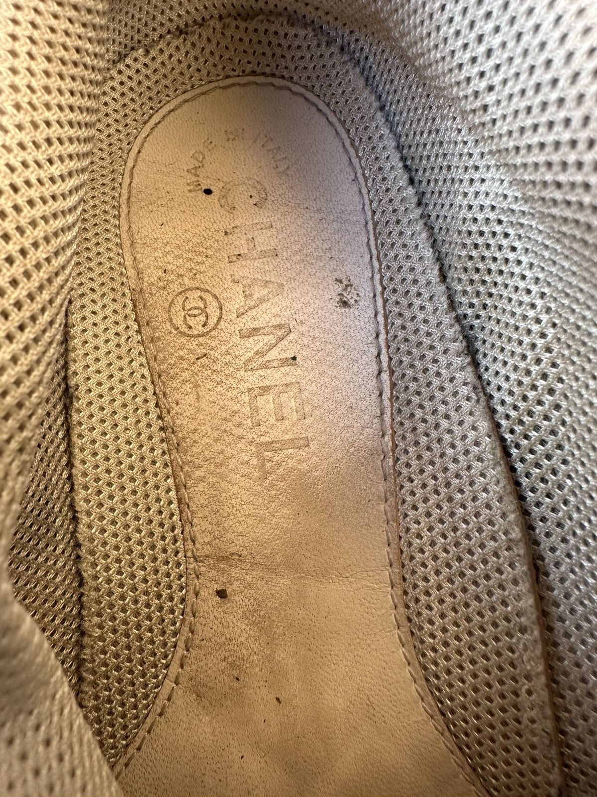 Chanel Chanel CC Logo Trainers Black Gray Low top Sneaks Size US 6.5 / EU 39-40 - 19 Thumbnail