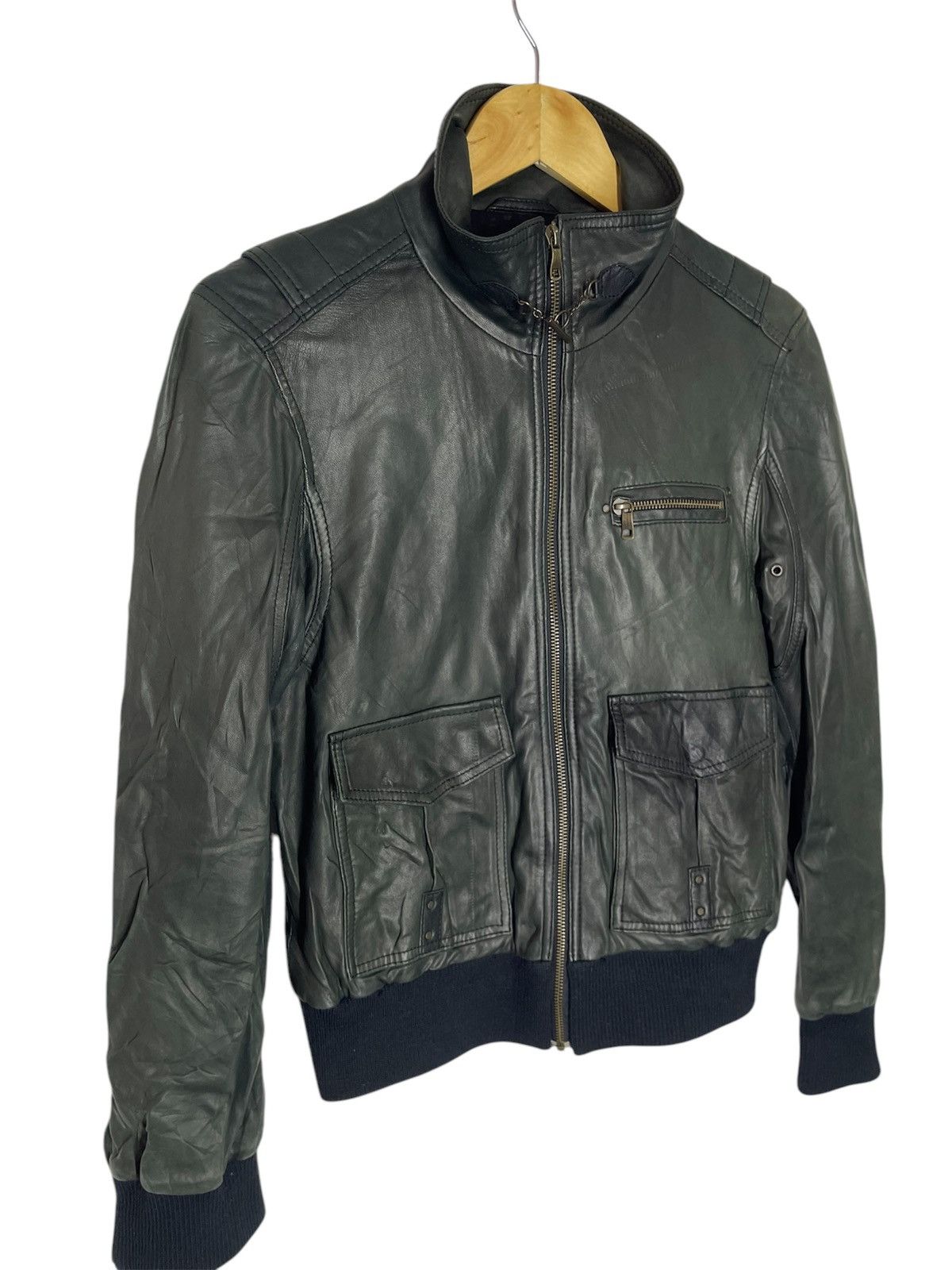 Diesel 🔥DIESEL LAMBSKIN LEATHER JACKET BONDAGE Size US M / EU 48-50 / 2 - 1 Thumbnail