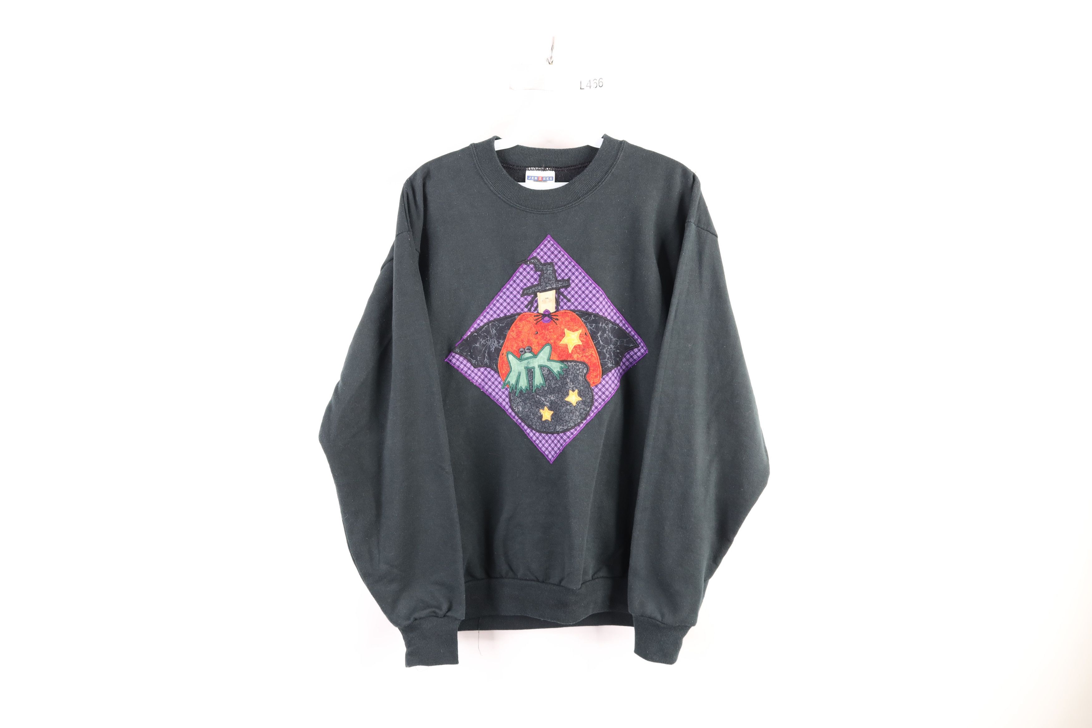 Vintage Vintage 90s Streetwear Witch Pumpkin Halloween Sweatshirt Size M / US 6-8 / IT 42-44 - 1 Thumbnail