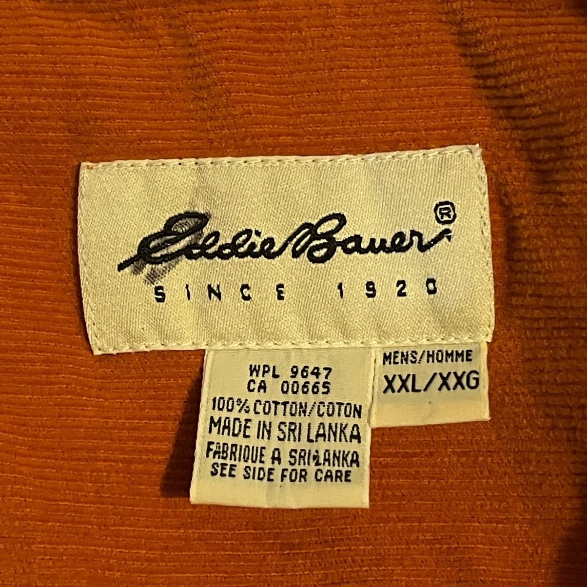 Eddie Bauer Vintage 90s Eddie Bauer Mens XXL Orange Button Up Shirt Size US XXL / EU 58 / 5 - 3 Thumbnail