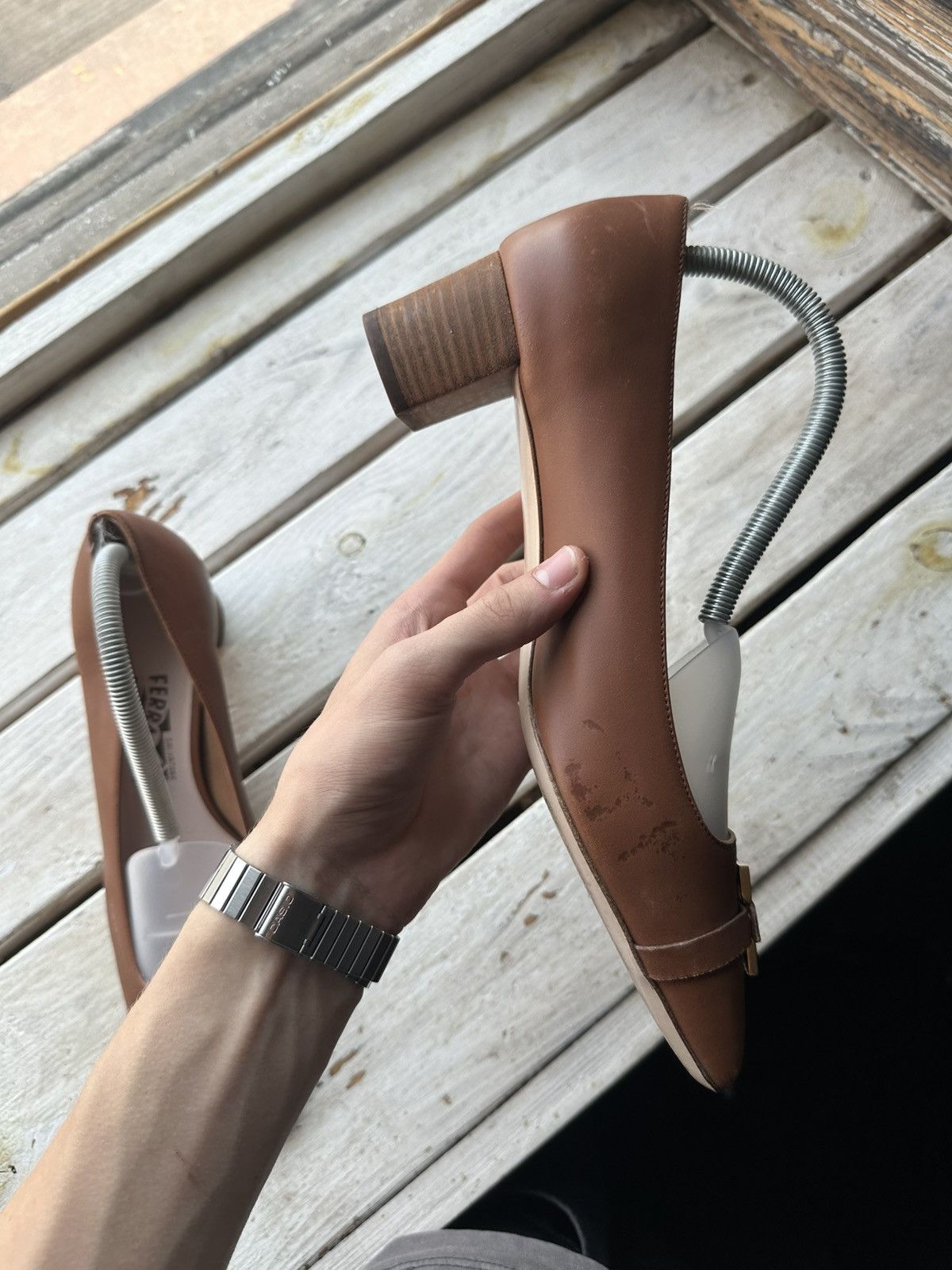 Salvatore Ferragamo RARE❗️Salvatore Ferragamo Women Shoes flats heels Size US 11 / IT 41 - 12 Thumbnail