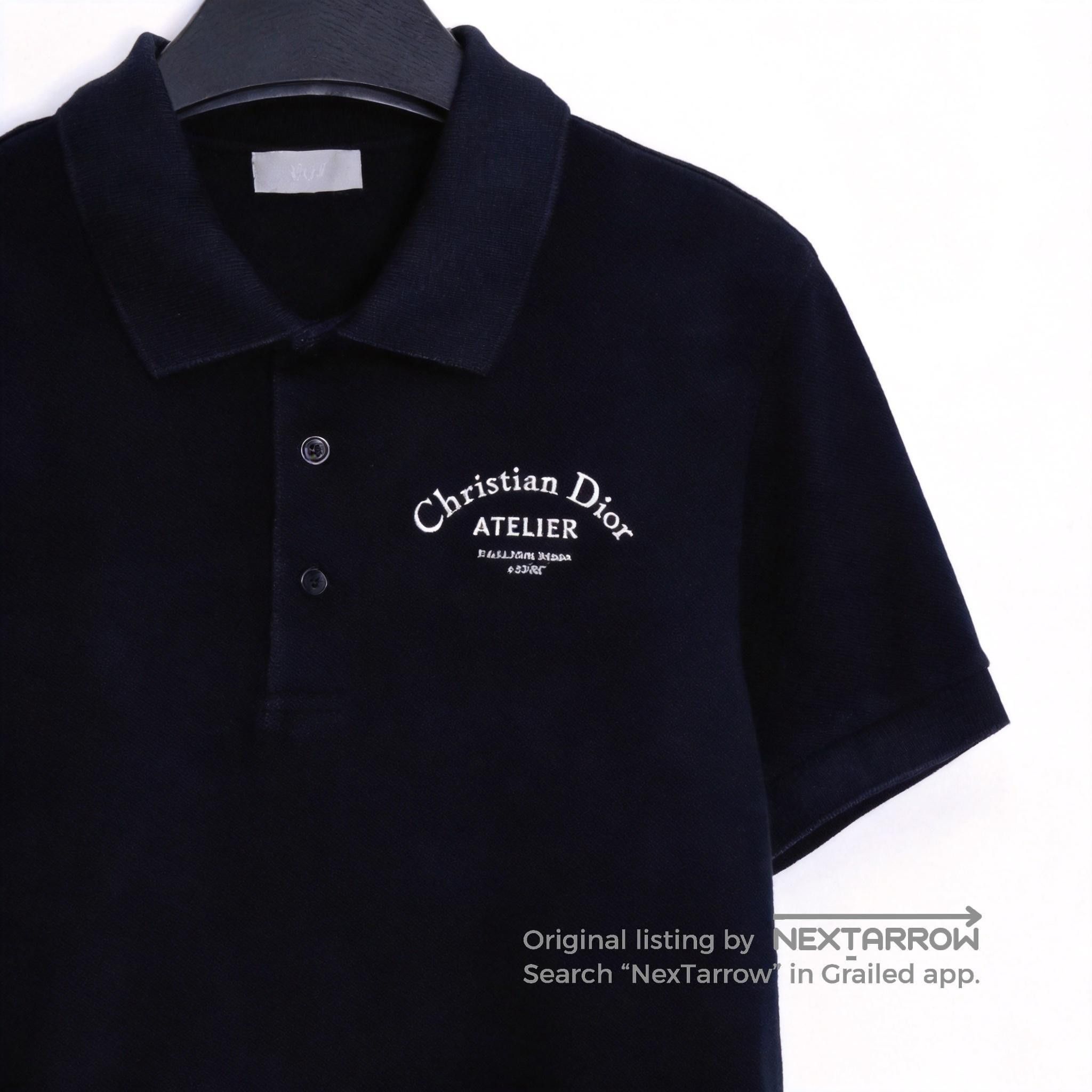 Dior Dior Homme SS06 Black Polo Shirt Rhinestones in size S | Grailed