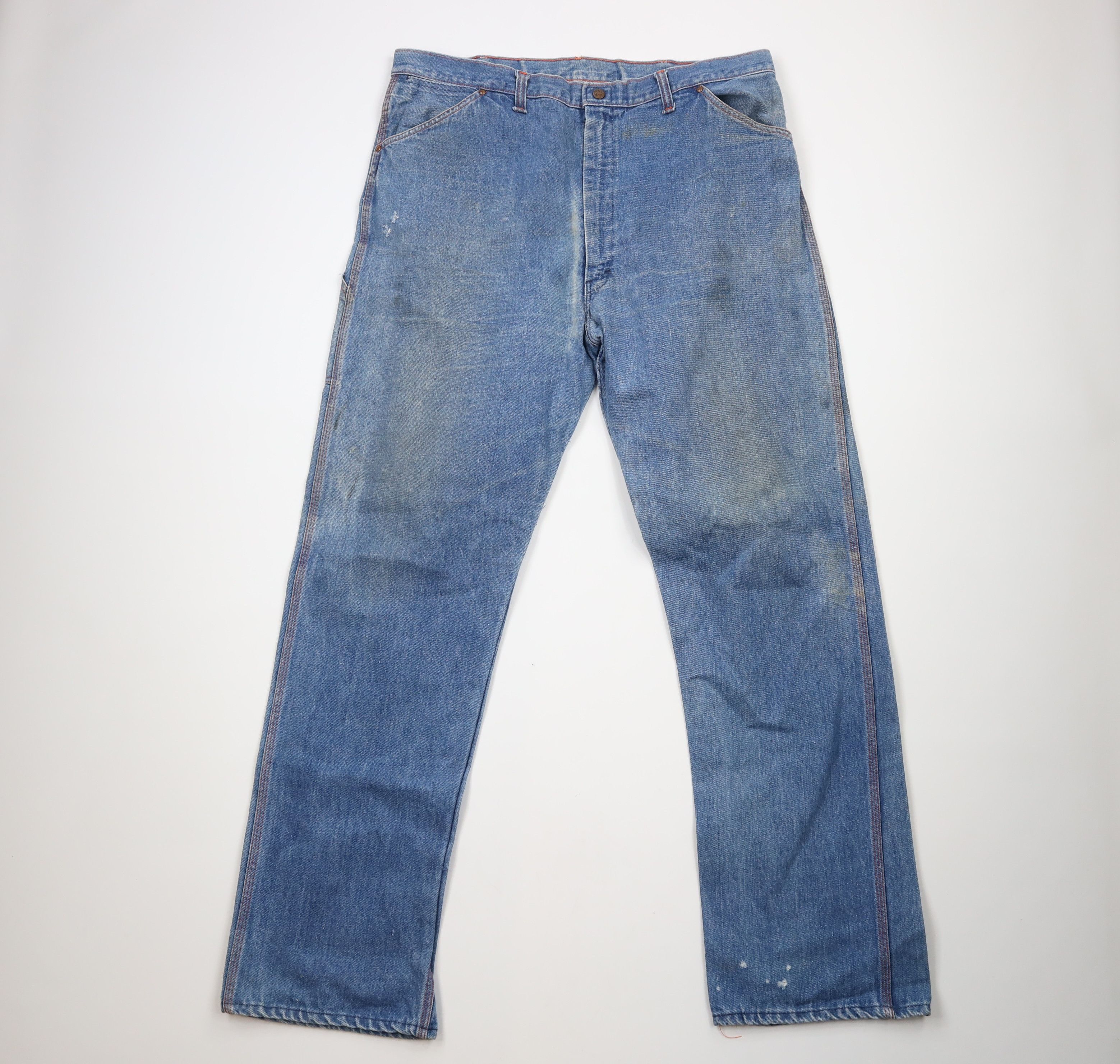 Image of Vintage 70's Big Mac Wide Leg Bell Bottoms Denim Jeans Usa in Blue, Men's (Size 40)