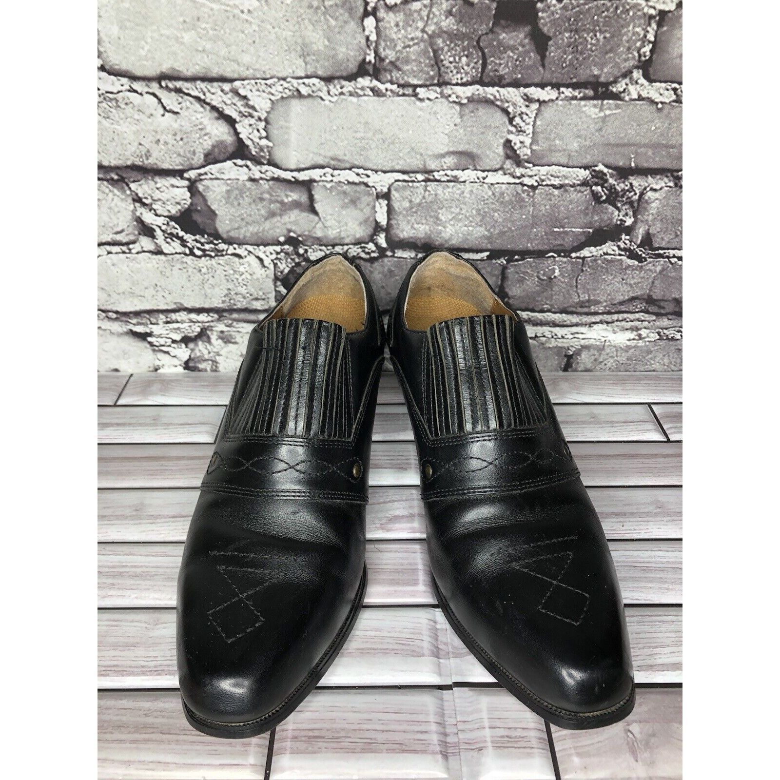 Other Dingo Black Leather Casual Low Cut Heel Booties Shoes Women Size US 9.5 / IT 39.5 - 10 Thumbnail
