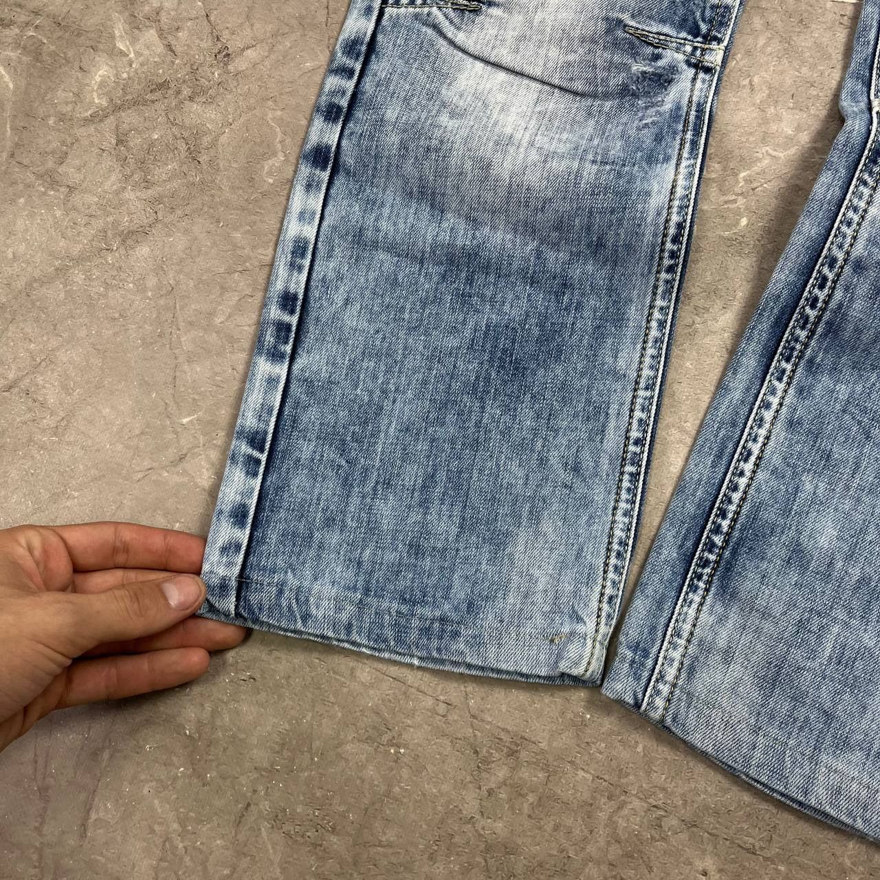 Japanese Brand Jeans Dirty Pants Faded Crash Denim Thrashed Y2K Distressed Size US 33 - 5 Thumbnail