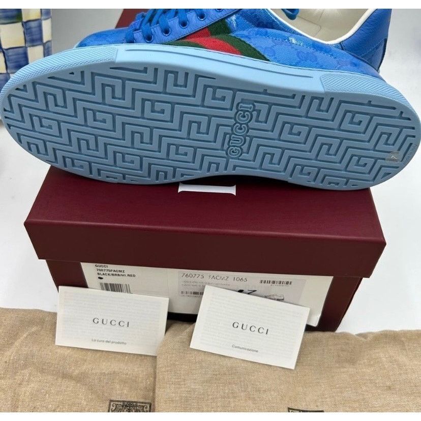 Gucci Gucci ace crystal canvas low top sneakers sz 7 fits 7.5 US Size US 7.5 / EU 40-41 - 11 Thumbnail