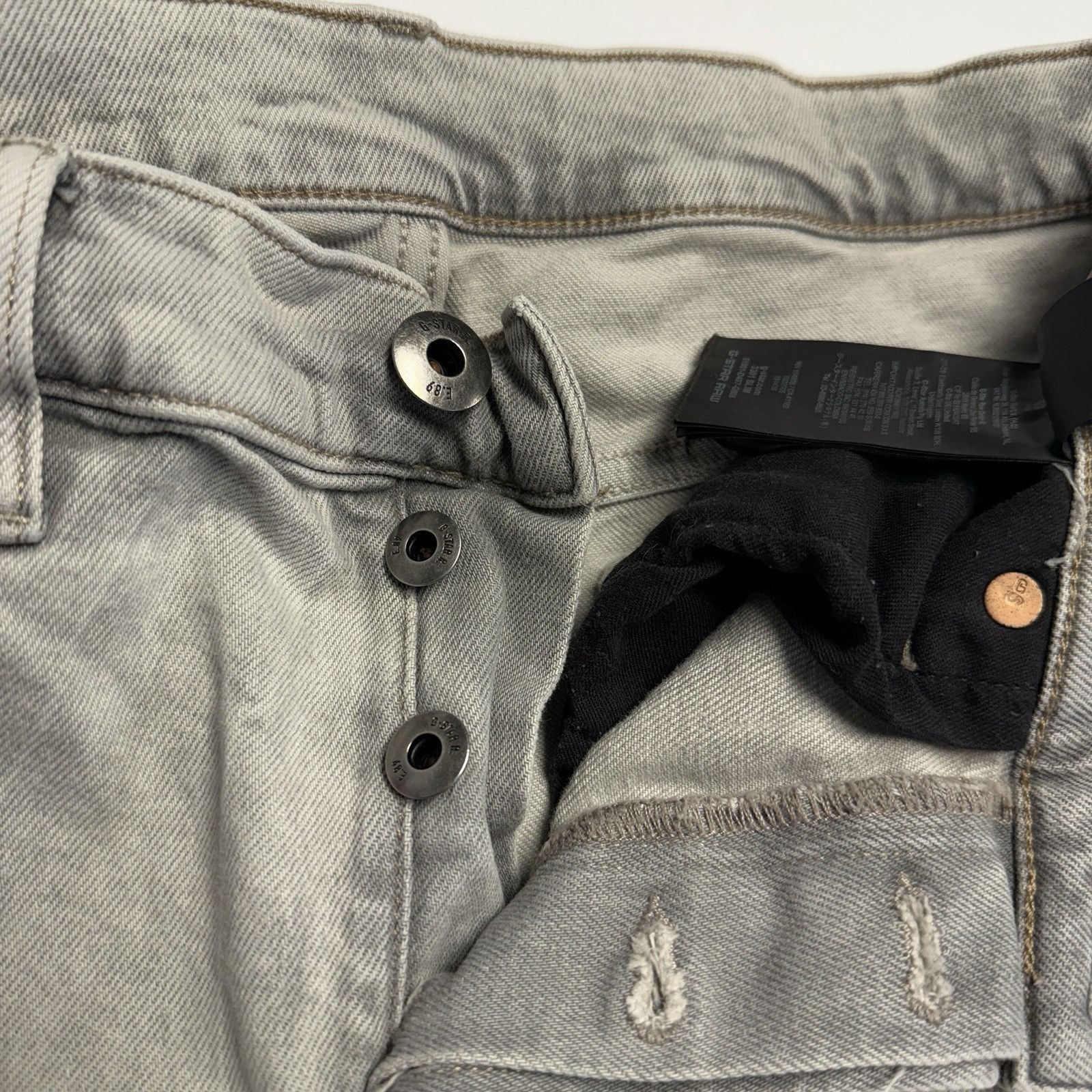 G-Star G-Star Original Raw Denim Jeans Mens Gray 3301 Slim 32x30 Size US 32 / EU 48 - 3 Thumbnail