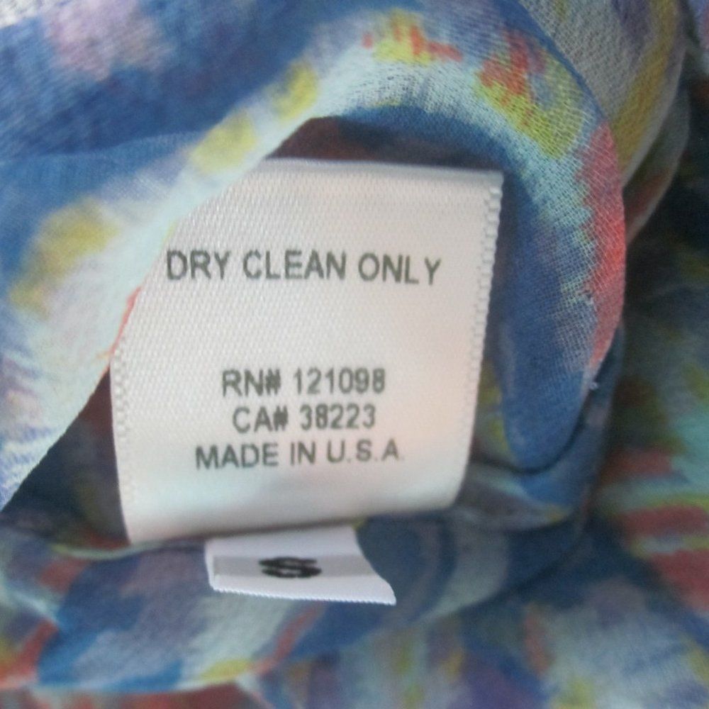 Gypsy 05 Gypsy 05 Anthropologie Womens Size S Oversized Sheer Silk Blouse Blue Wave Size S / US 4 / IT 40 - 7 Thumbnail