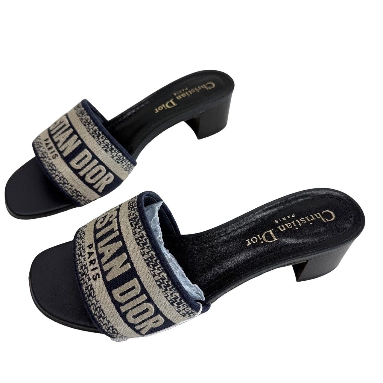 Dior Dior Dway Embroidered Heeled Mules Size 35.5 Size US 5.5 / IT 35.5 - 1 Thumbnail