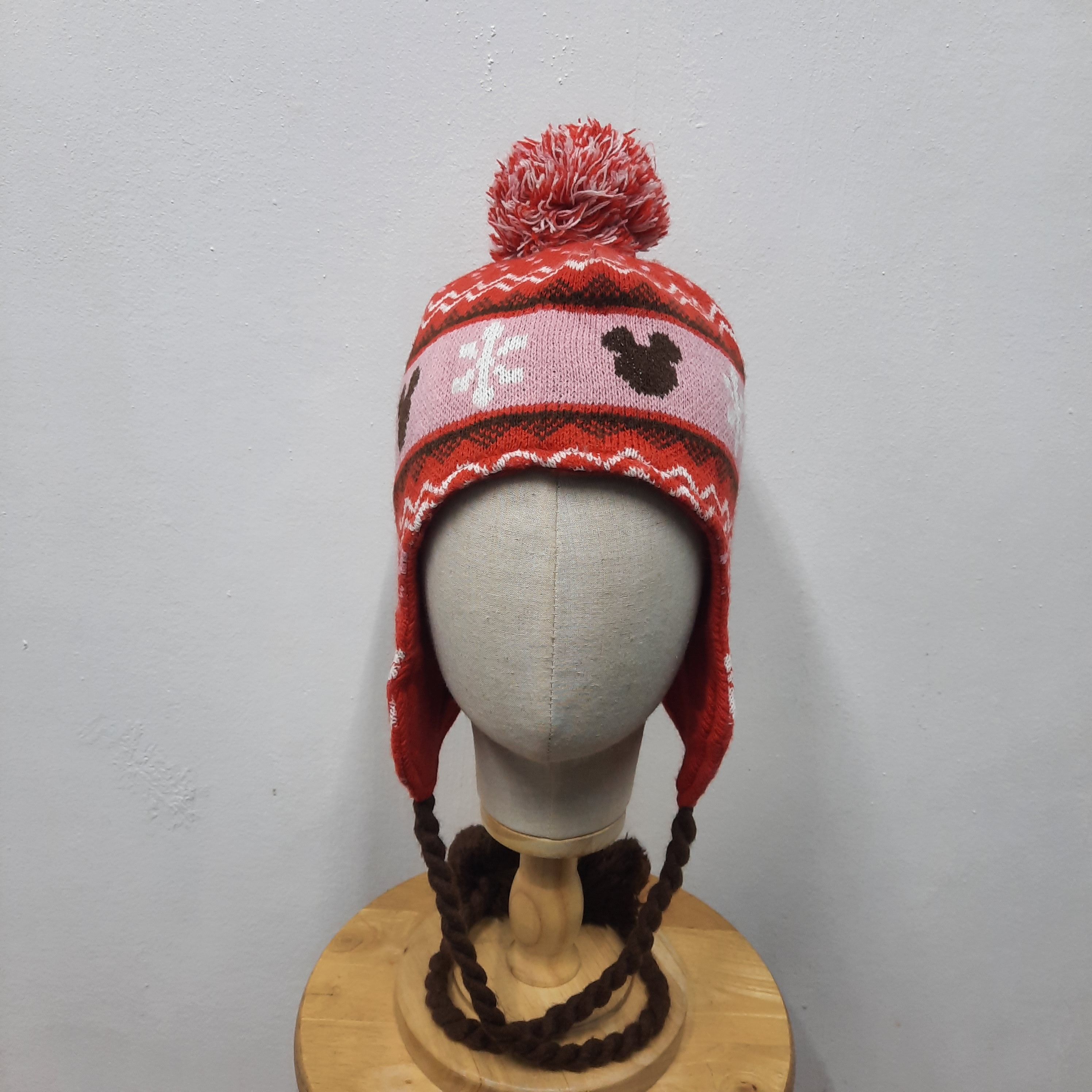 Japanese Brand 😽 Disney mickey mouse cartoon earflap beanie hat Size ONE SIZE - 2 Thumbnail