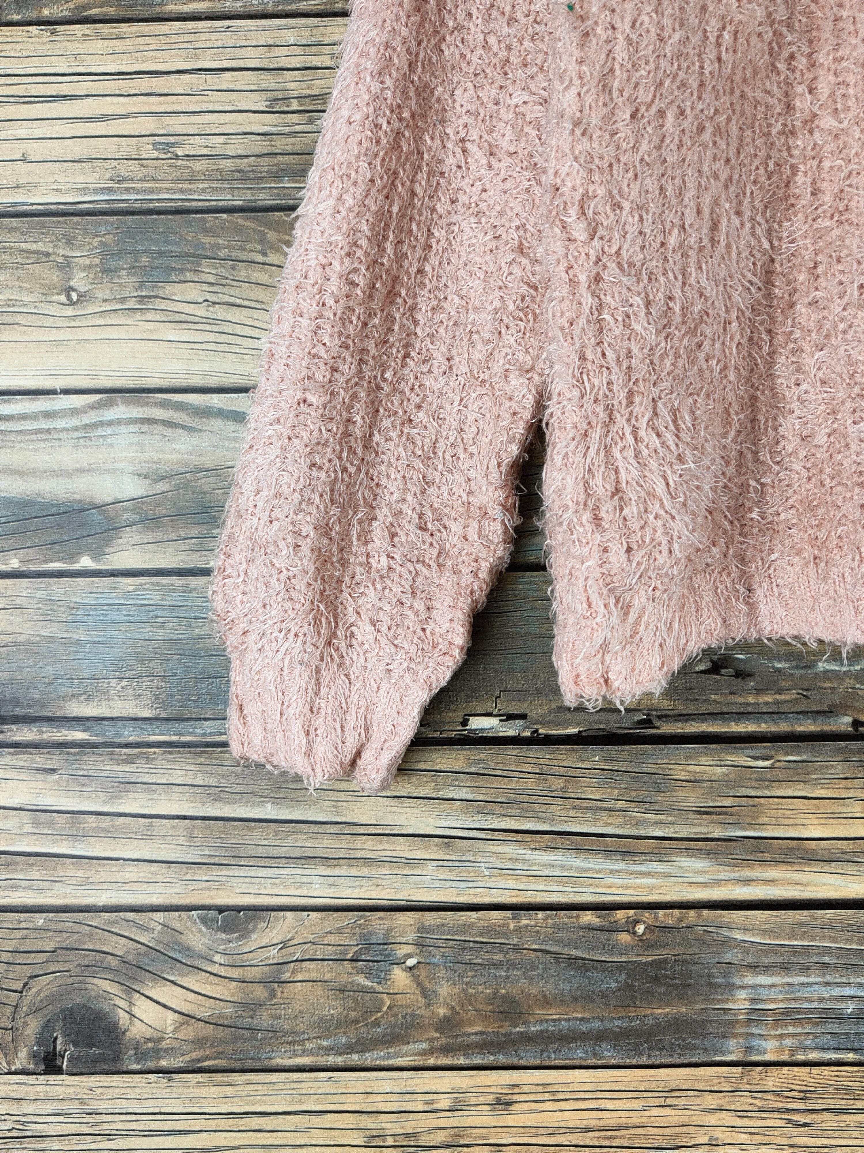Japanese Brand DL Colza Orange peach shaggy Fur Mohair Knitwear #46-533 Size M / US 6-8 / IT 42-44 - 4 Thumbnail