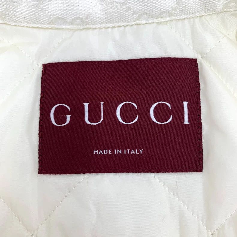 Gucci Gucci White logo jacquard full printed cotton lapel single- Size XS / US 0-2 / IT 36-38 - 5 Thumbnail