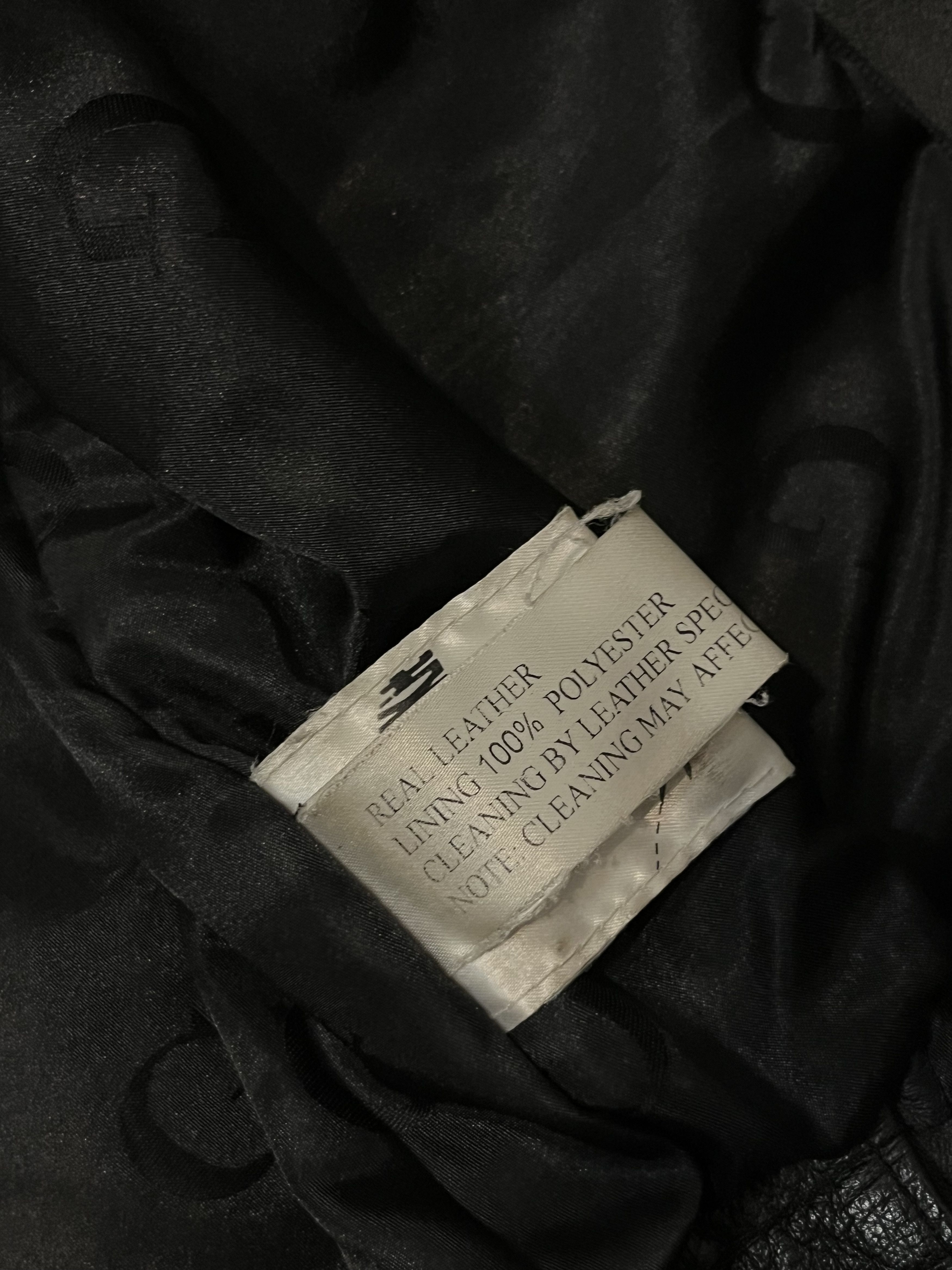 Genuine Leather × Vintage 90s Opium Real Leather Vintage Coat Jacket Size US L / EU 52-54 / 3 - 9 Thumbnail