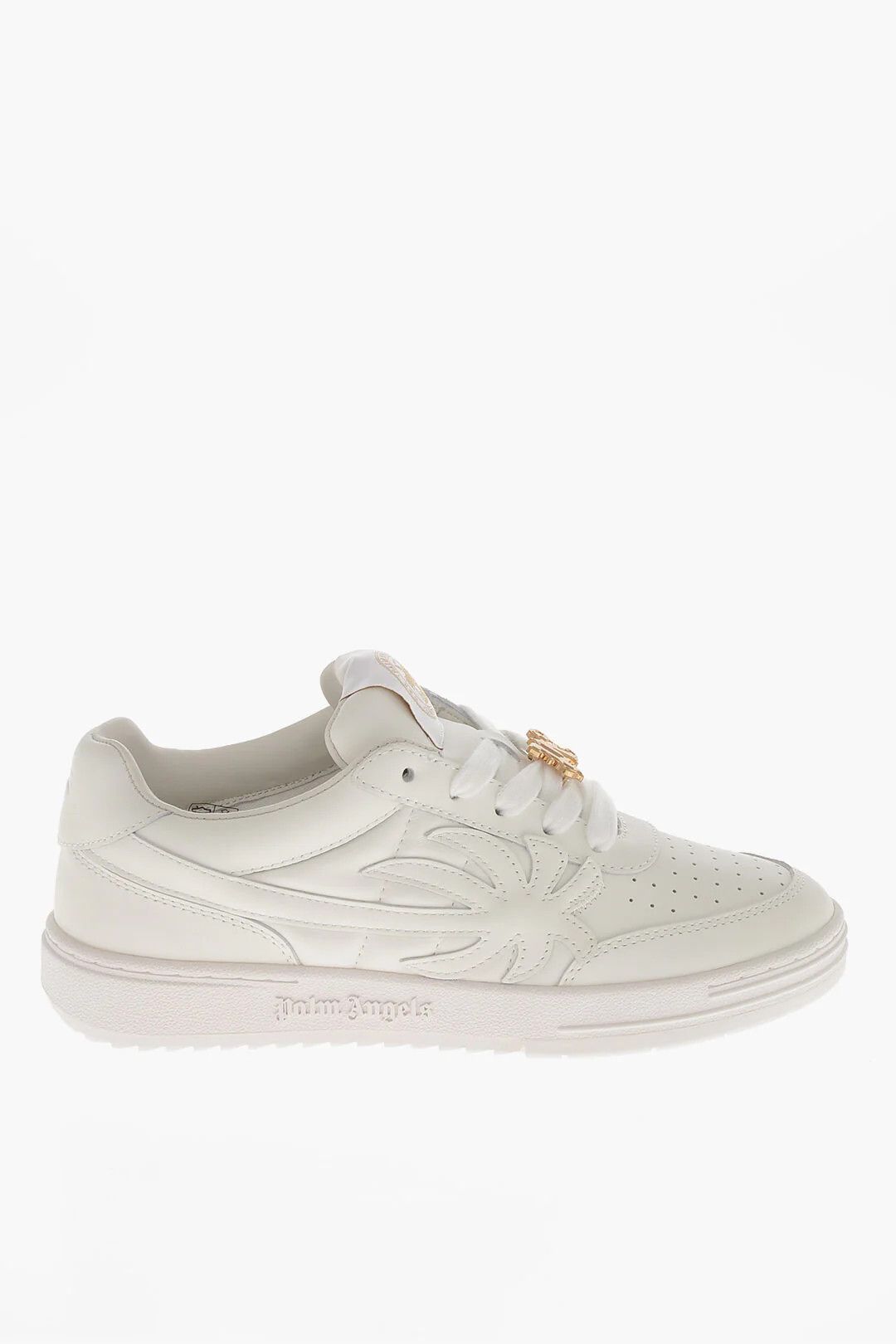 Palm Angels og1mm0326 Leather Low-Top Sneakers in White Size US 11 / IT 41 - 1 Thumbnail