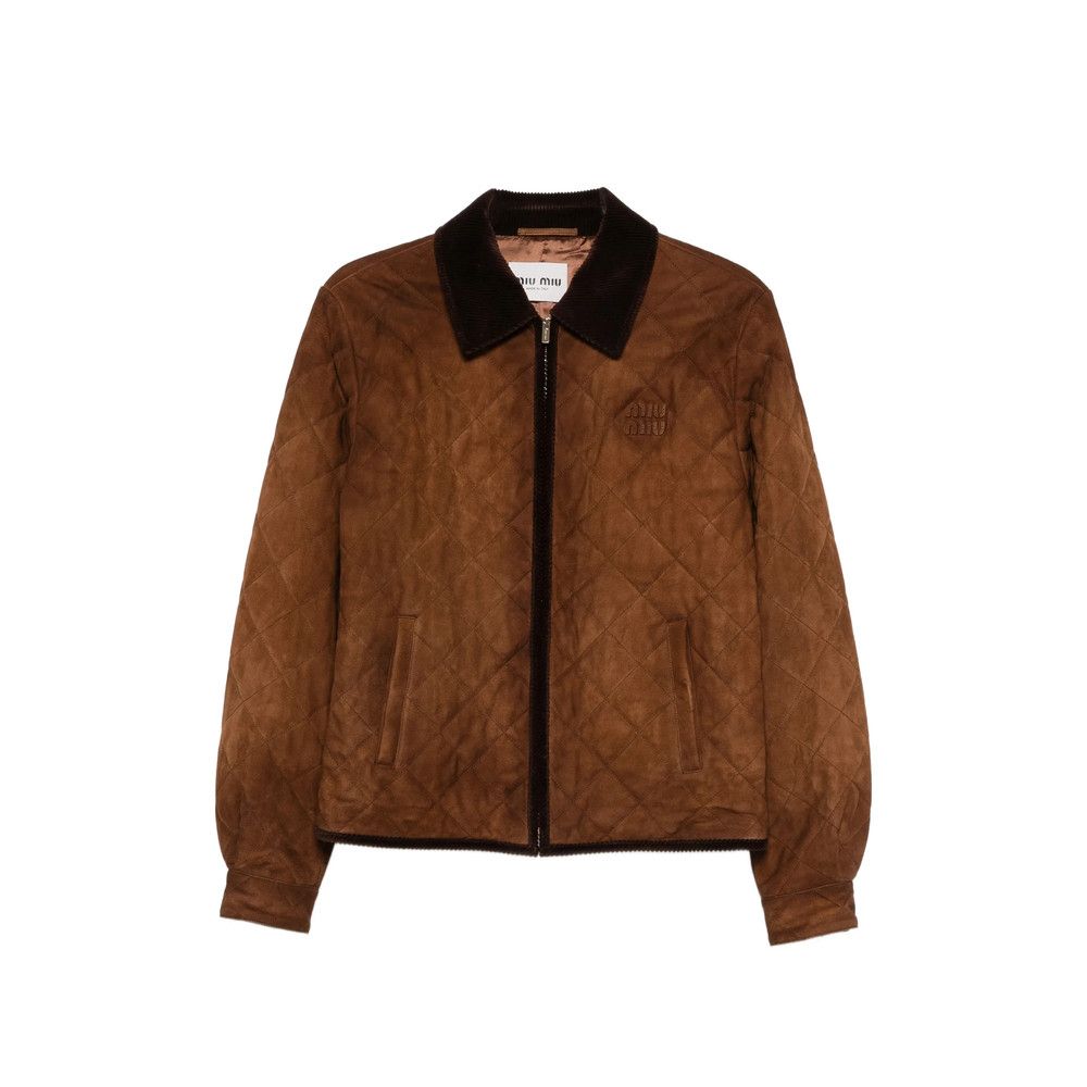 Miu Miu Miu Miu BROWN Jackets - Bomber Jackets Size S / US 4 / IT 40 - 1 Thumbnail