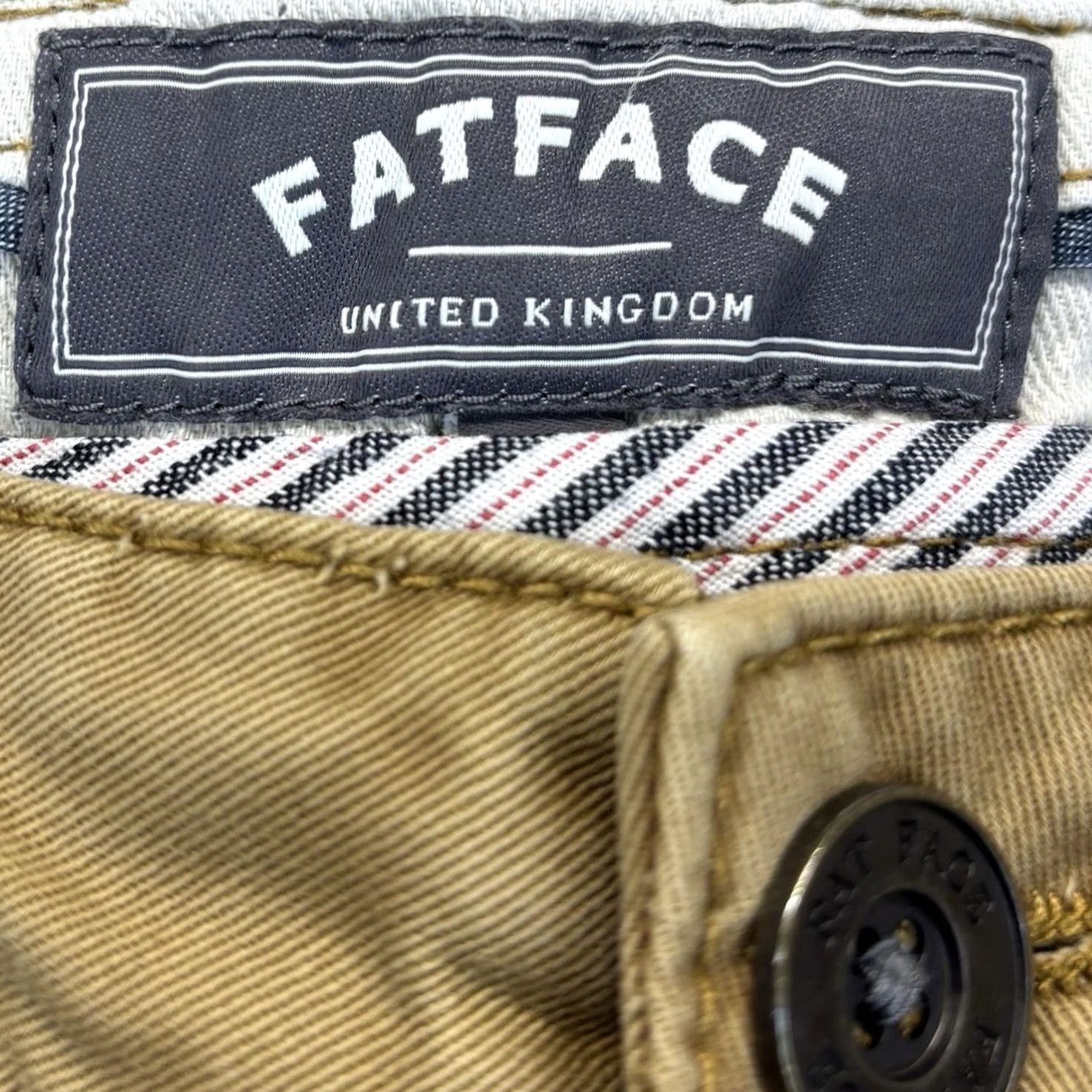 FatFace Fat Face Chino Trousers W32" L32" Men’s Classic Fit Dark Yellow Pants Regular Size 32 Vintage: No Size US 32 / EU 48 - 7 Thumbnail