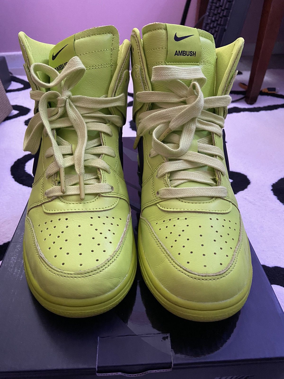 Ambush Design × Nike Ambush Nike Dunk High Flash Lime Size US 8 / EU 41 - 3 Thumbnail