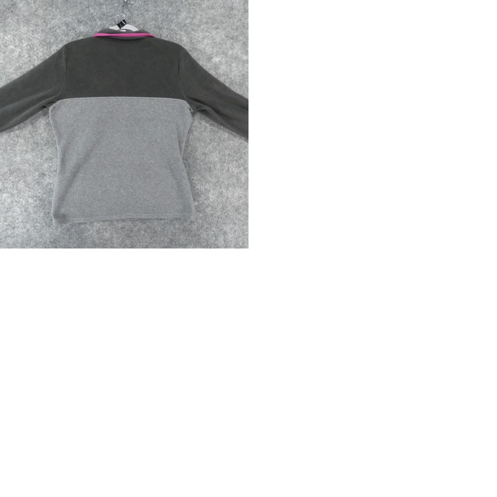 Pinko Columbia Sweatshirt Womens Medium Gray Pink Pull Over Fleece Mock Neck Pullover Activewear Logo 100% Polyester Size M / US 6-8 / IT 42-44 - 9 Thumbnail