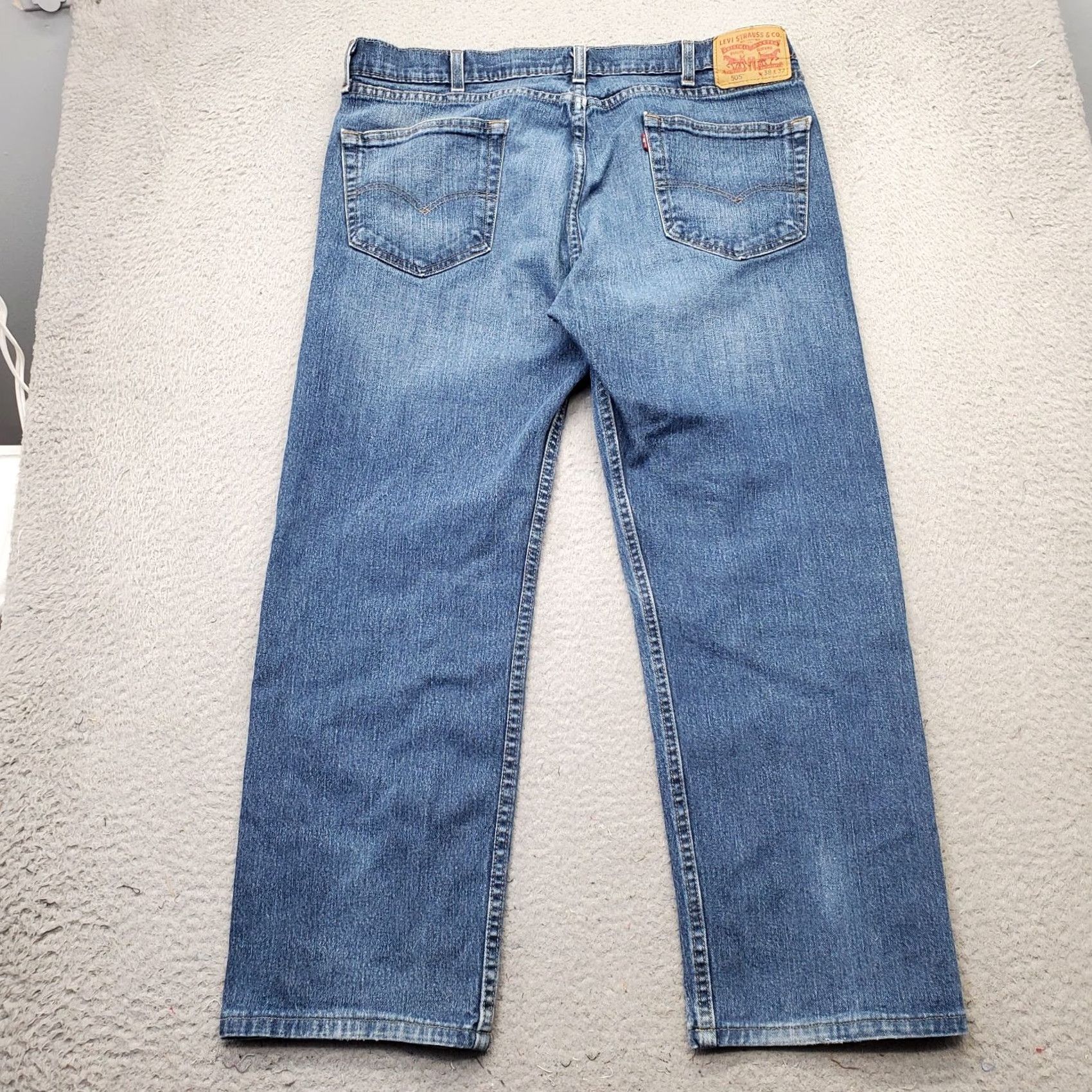 Levi's Levi's 505 Straight Leg Jeans Mens 38x32 Blue Denim Red Tab 5-Pocket Vintage: No Size US 38 / EU 54 - 2 Thumbnail