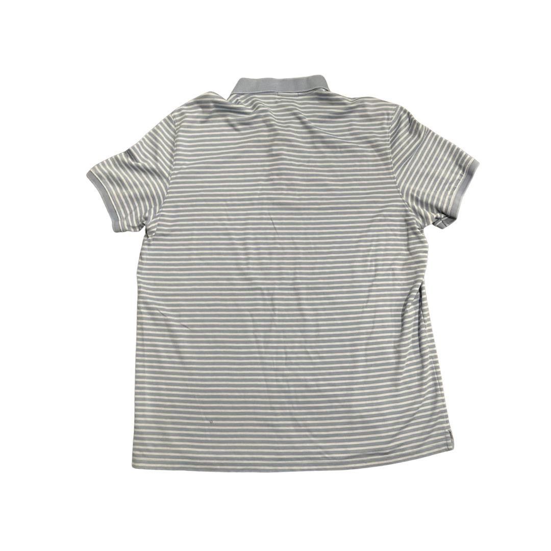 Calvin Klein Collared Polo Blue Striped Short Sleeve Shirt Three button Size US XL / EU 56 / 4 - 2 Thumbnail