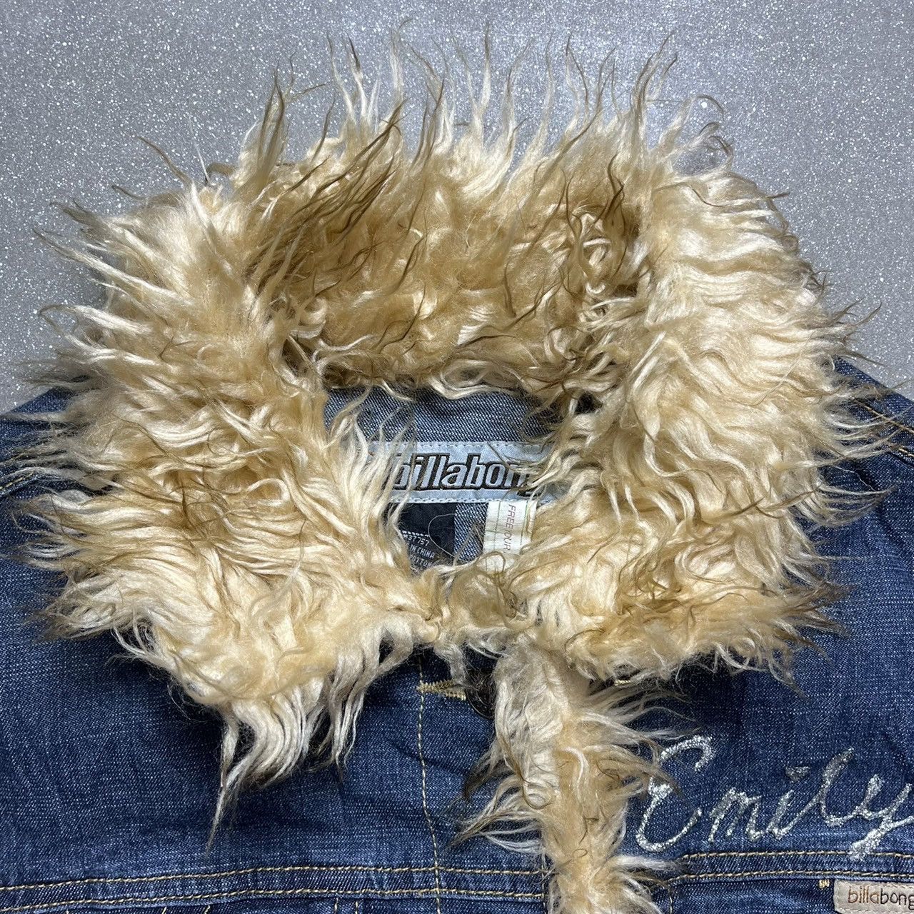 Billabong Bllabong Faux Fur Denim Jacket Size S / US 4 / IT 40 - 8 Thumbnail