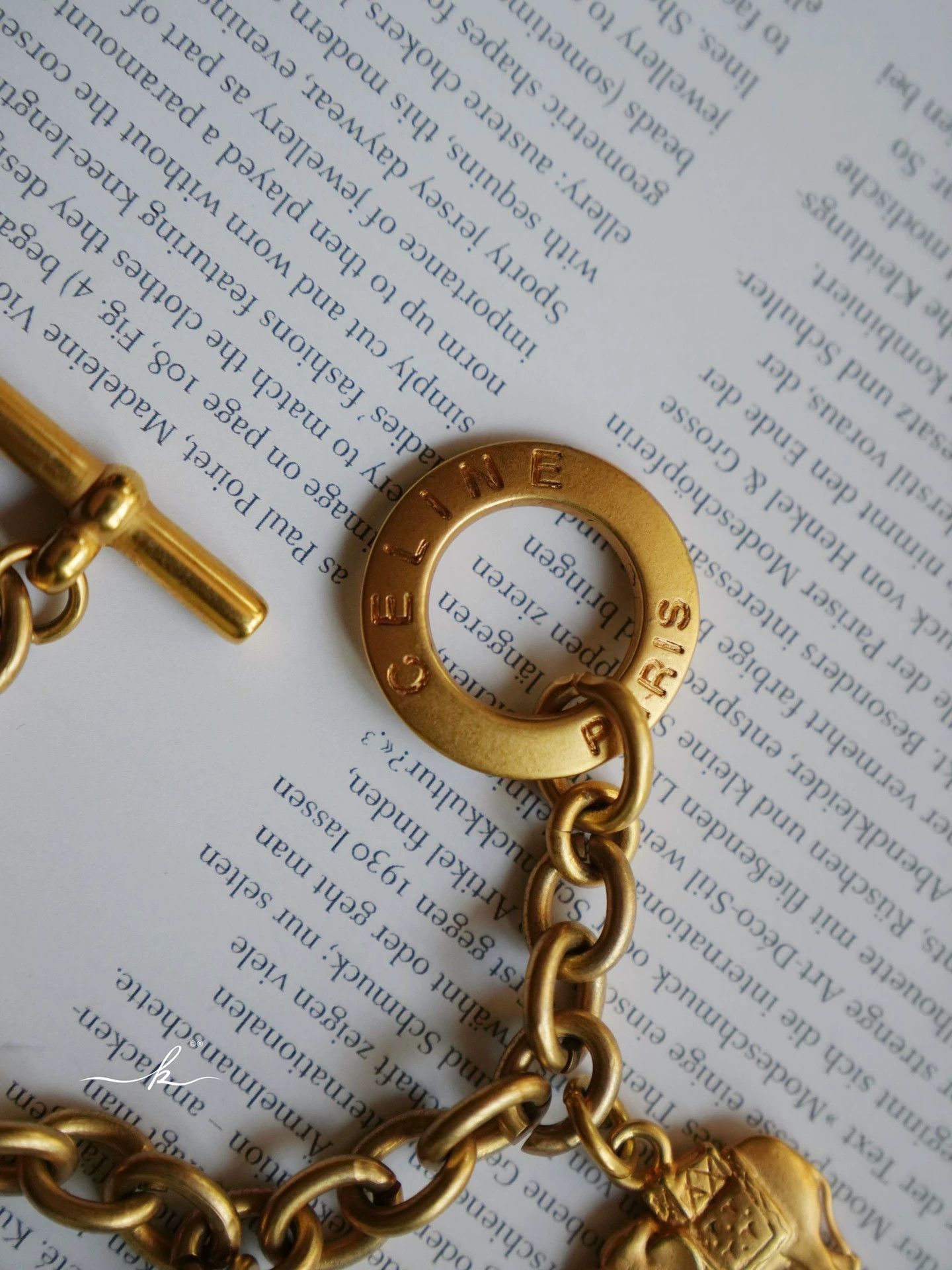 Celine Celine Vintage Monkey & Elephant Gold Bracelet Size ONE SIZE - 4 Thumbnail