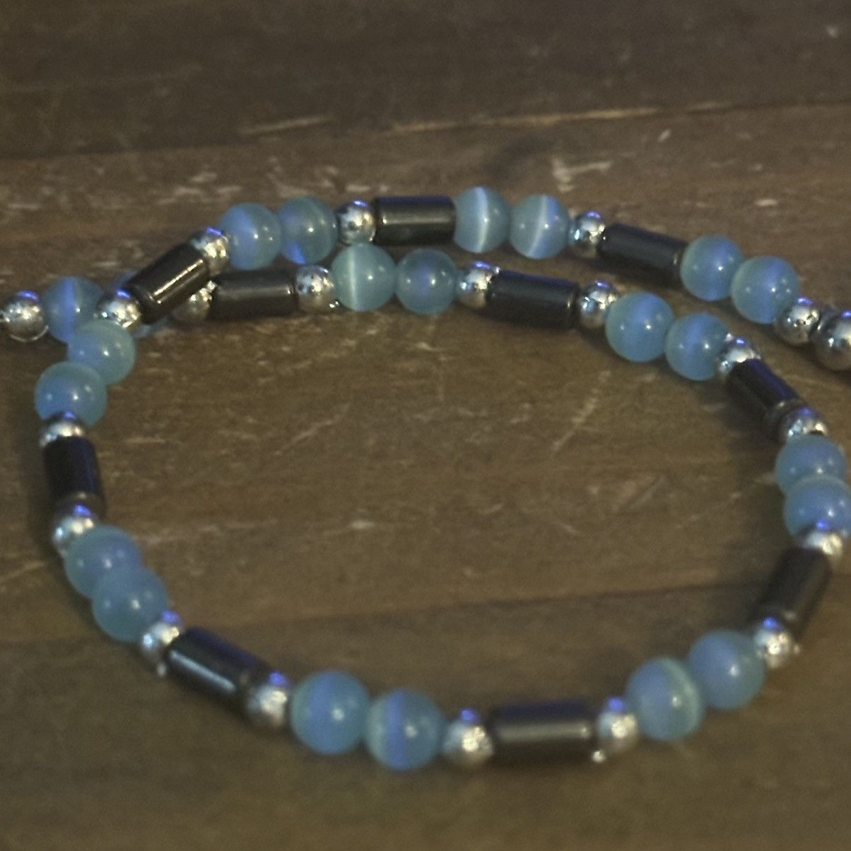 Other Blue cats eye and hematite bead anklet Size ONE SIZE - 3 Thumbnail