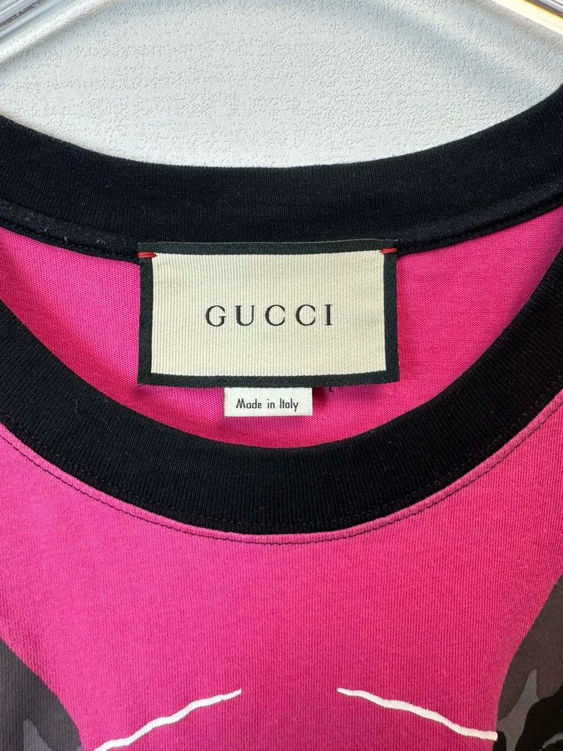 Gucci GucciPink double leopard print logo pattern contrast stitch Size US XS / EU 42 / 0 - 3 Thumbnail