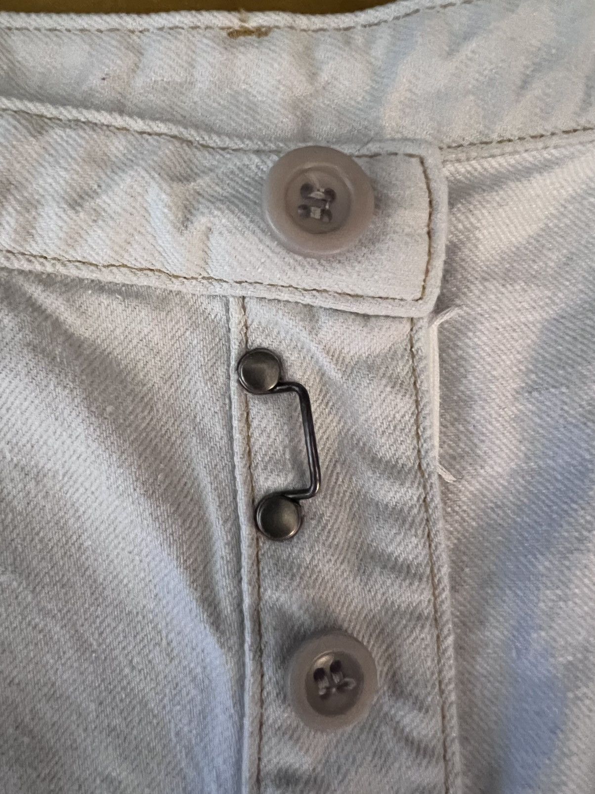 Maison Margiela SS23 hand-painted stone-washed denim shorts, sz 32–34, Italy Size US 32 / EU 48 - 8 Thumbnail