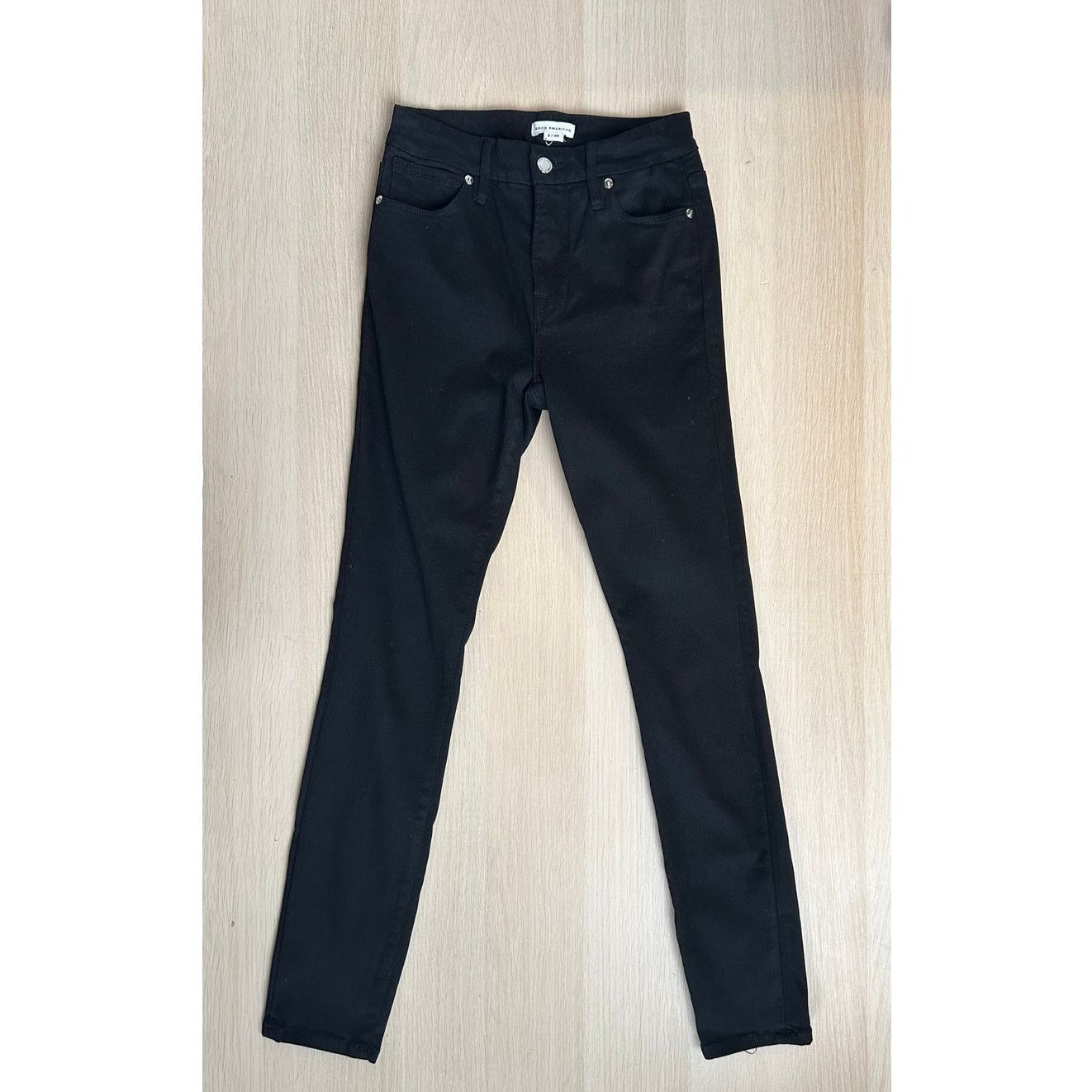 Good American Good American Black Denim Jeans - Size 2 - Mint Size 26" / US 2 / IT 38 - 1 Thumbnail