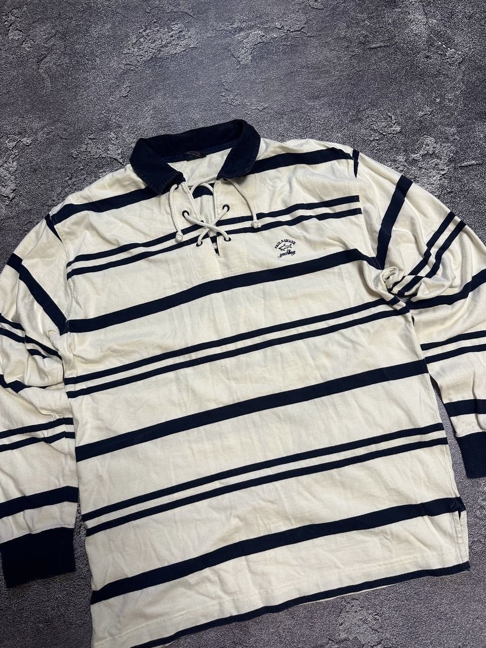 Paul & Shark × Vintage Vintage Paul Shark Rugby Polo Shirt 90s Size US L / EU 52-54 / 3 - 3 Thumbnail