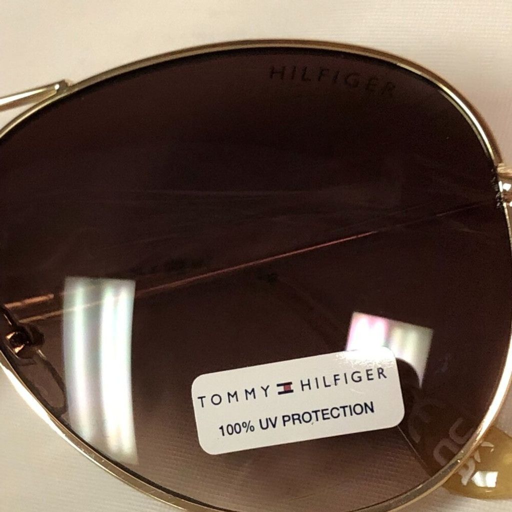 Tommy Hilfiger Tommy Hilfiger Gold Frame Aviator Sunglasses Size ONE SIZE - 6 Thumbnail