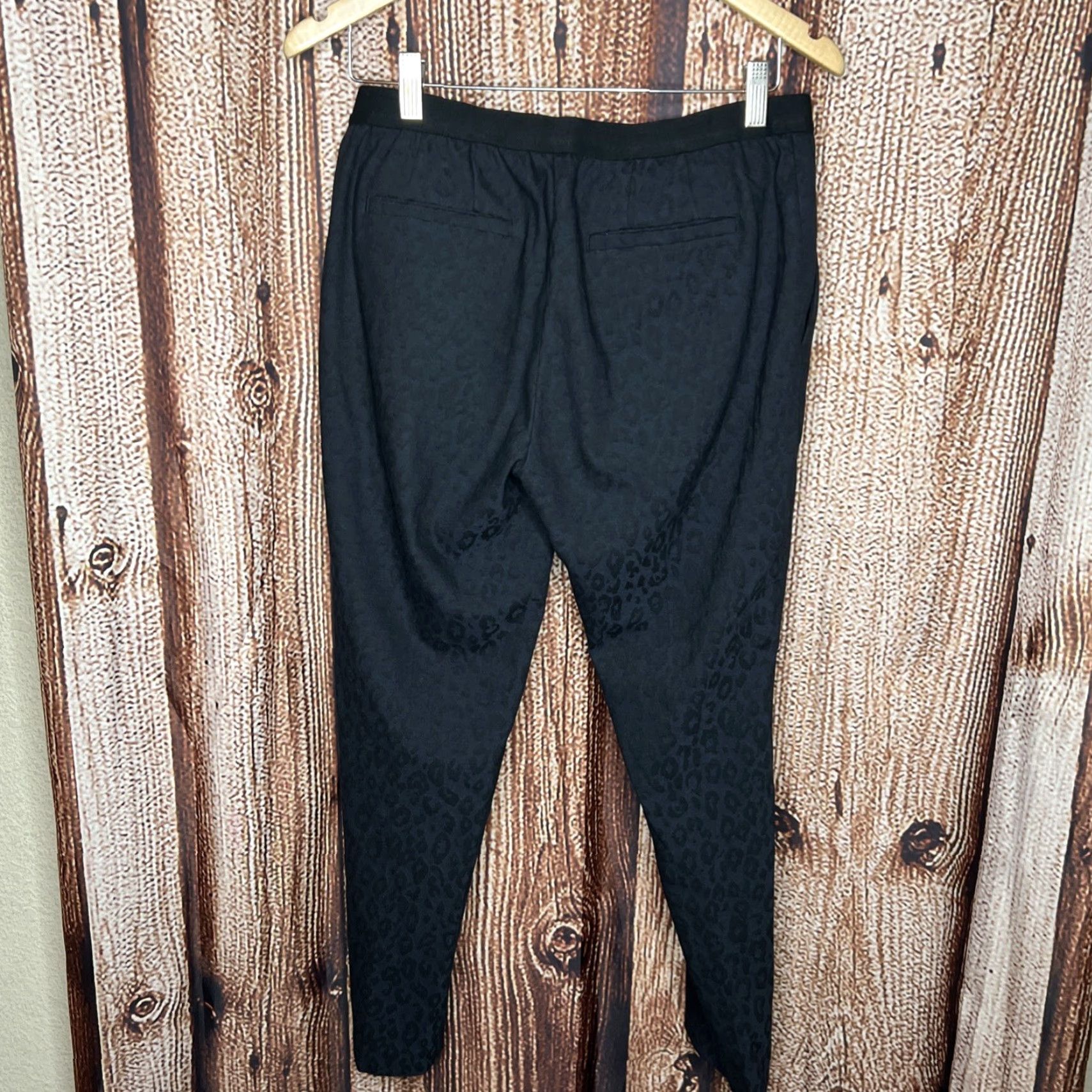 Uniqlo Uniqlo Leggings Woman M Black Cheetah Animal Print Button Jegging Stretch Casual Pants Regular Size M Size 32" / US 10 / IT 46 - 2 Thumbnail