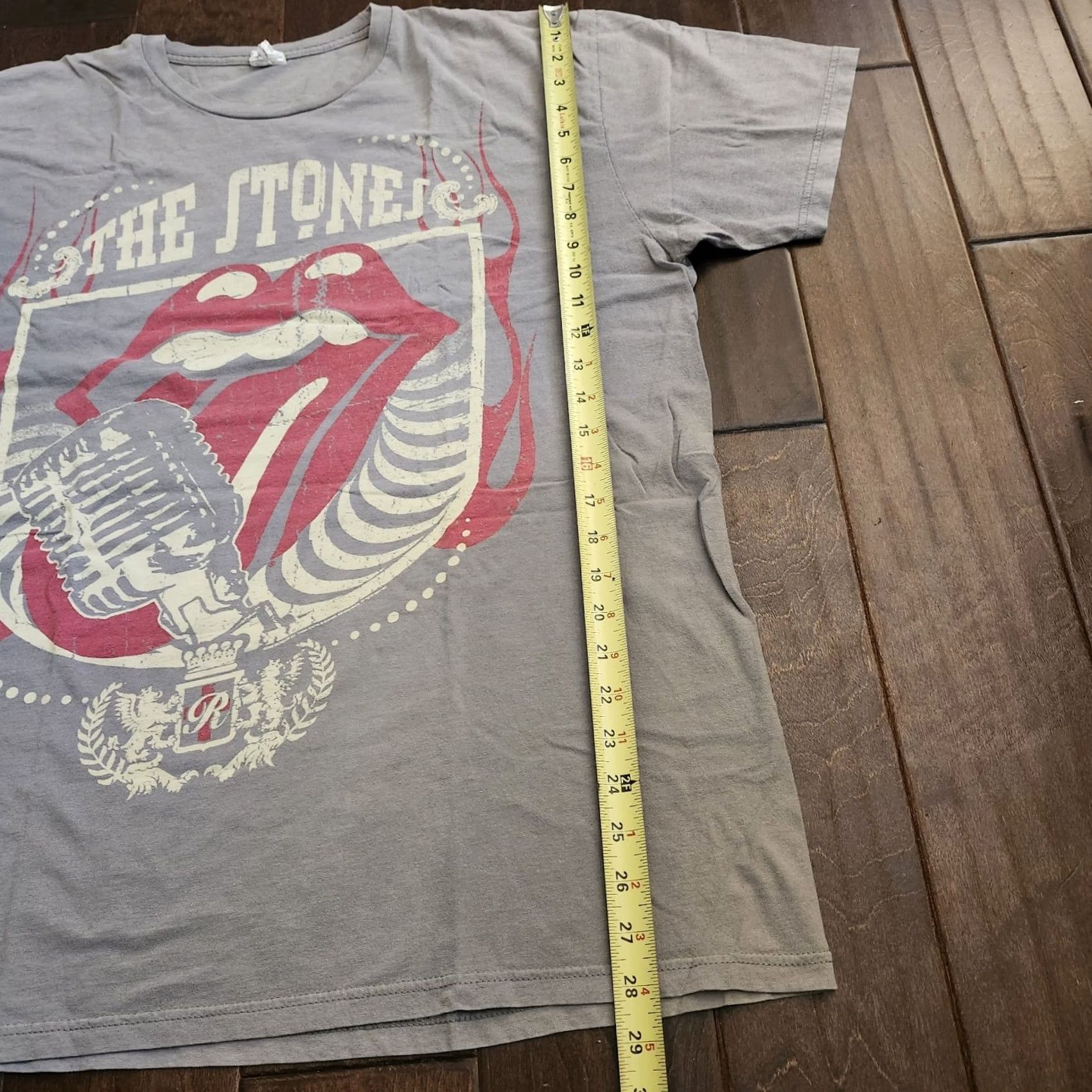 Logo 7 VINTAGE Rolling Stones T Shirt Mens 2X Gray Tongue Logo Graphic Rock Band Tee Size US XXL / EU 58 / 5 - 7 Thumbnail