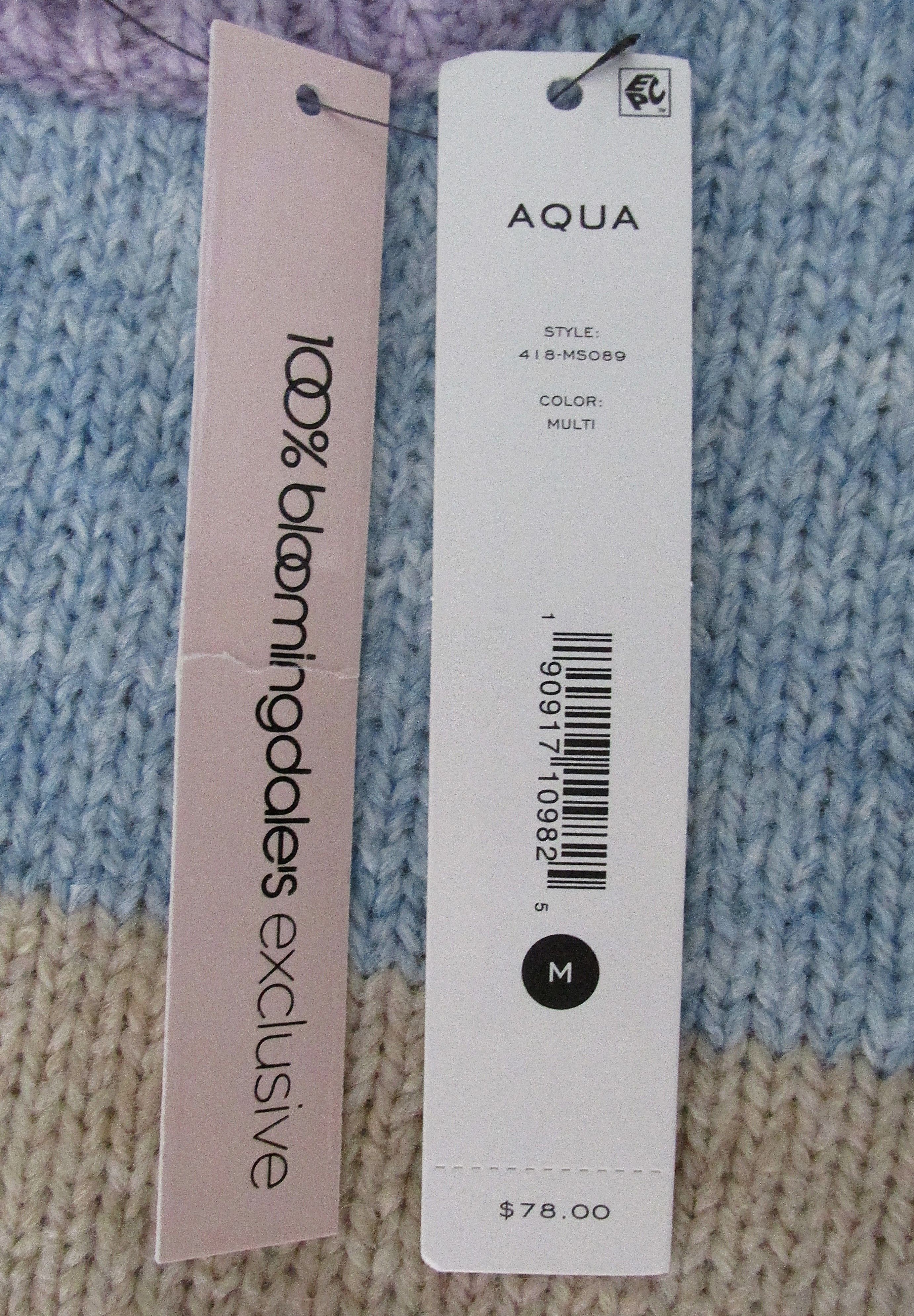 AQUA Aqua Bloomingdales (NWT) Color Block Sweater Size Medium Size M / US 6-8 / IT 42-44 - 4 Thumbnail