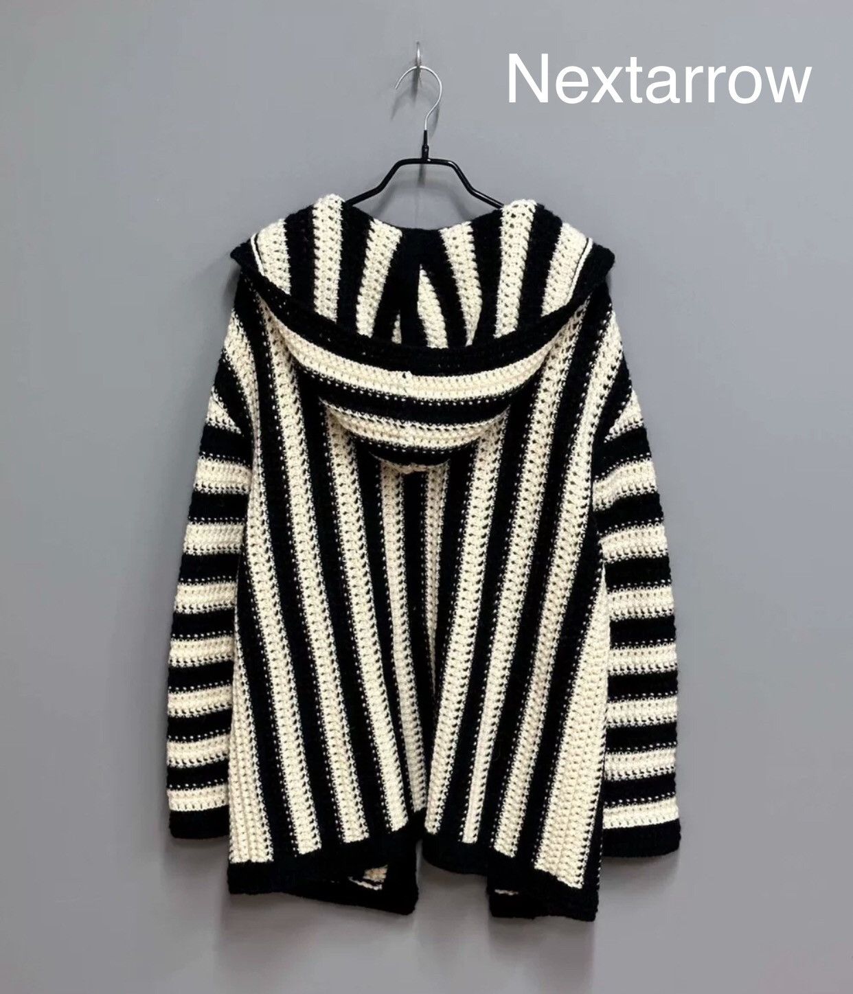Saint Laurent Paris × Yves Saint Laurent Saint Laurent Paris black striped knit cardigan shirt Size US S / EU 44-46 / 1 - 2 Thumbnail