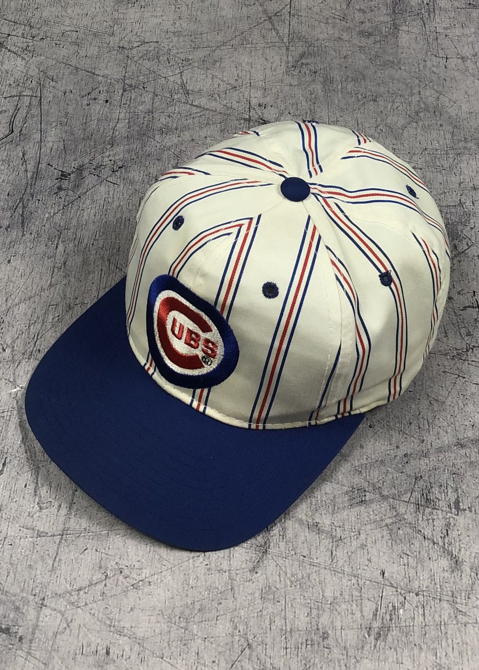 MLB Vintage 90s MLB Chicago Cubs Striped Cap Size ONE SIZE - 1 Thumbnail