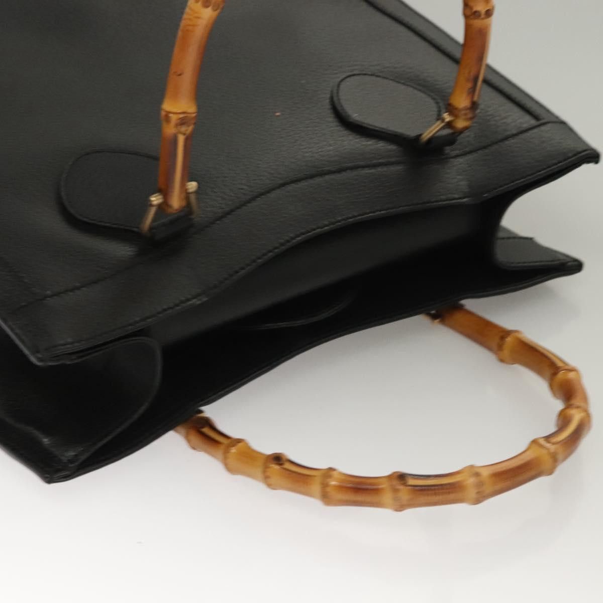 Gucci GUCCI Bamboo Hand Bag Leather Black Gold 002 002 Size ONE SIZE - 6 Thumbnail