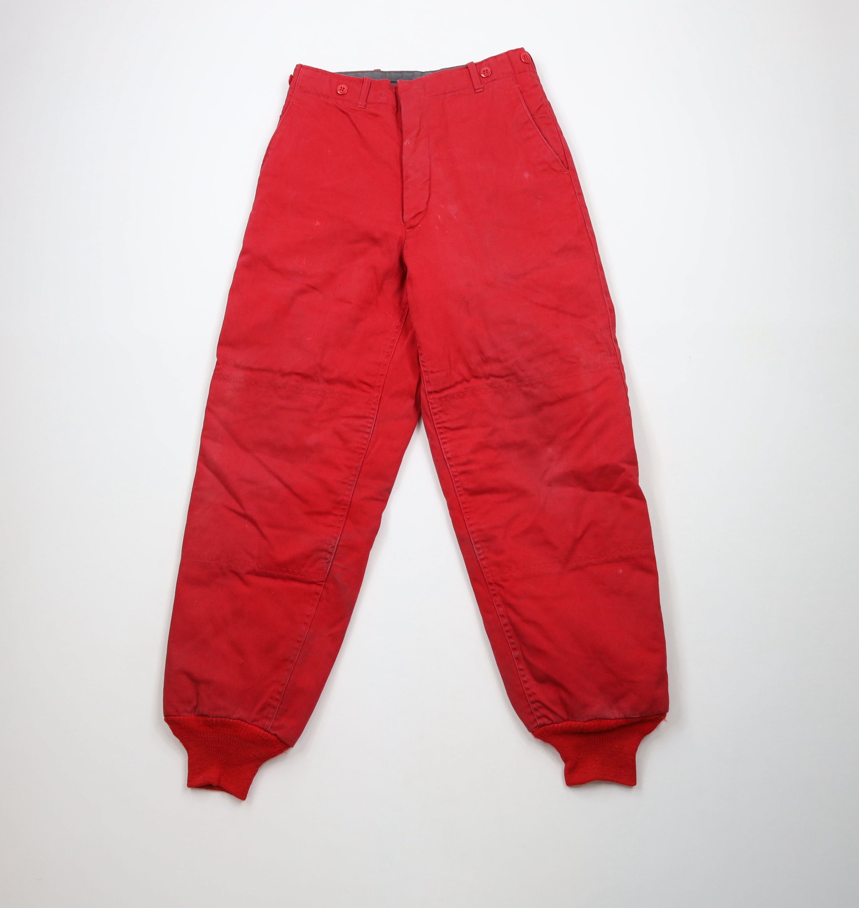 Vintage Vintage 50s 60s Heavyweight Quilted Joggers Pants Red USA Size US 28 / EU 44 - 1 Thumbnail