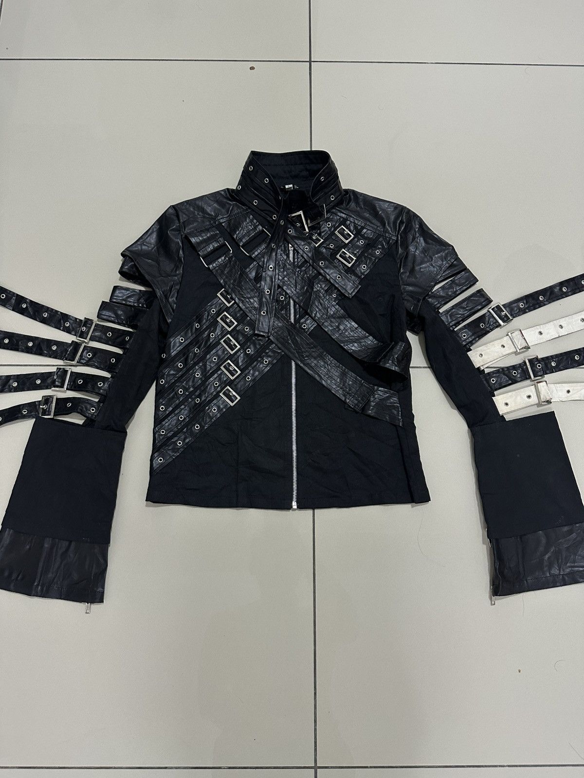 Metal Punk Rave Bondages Steampunk Jacket Cropped top Stlye