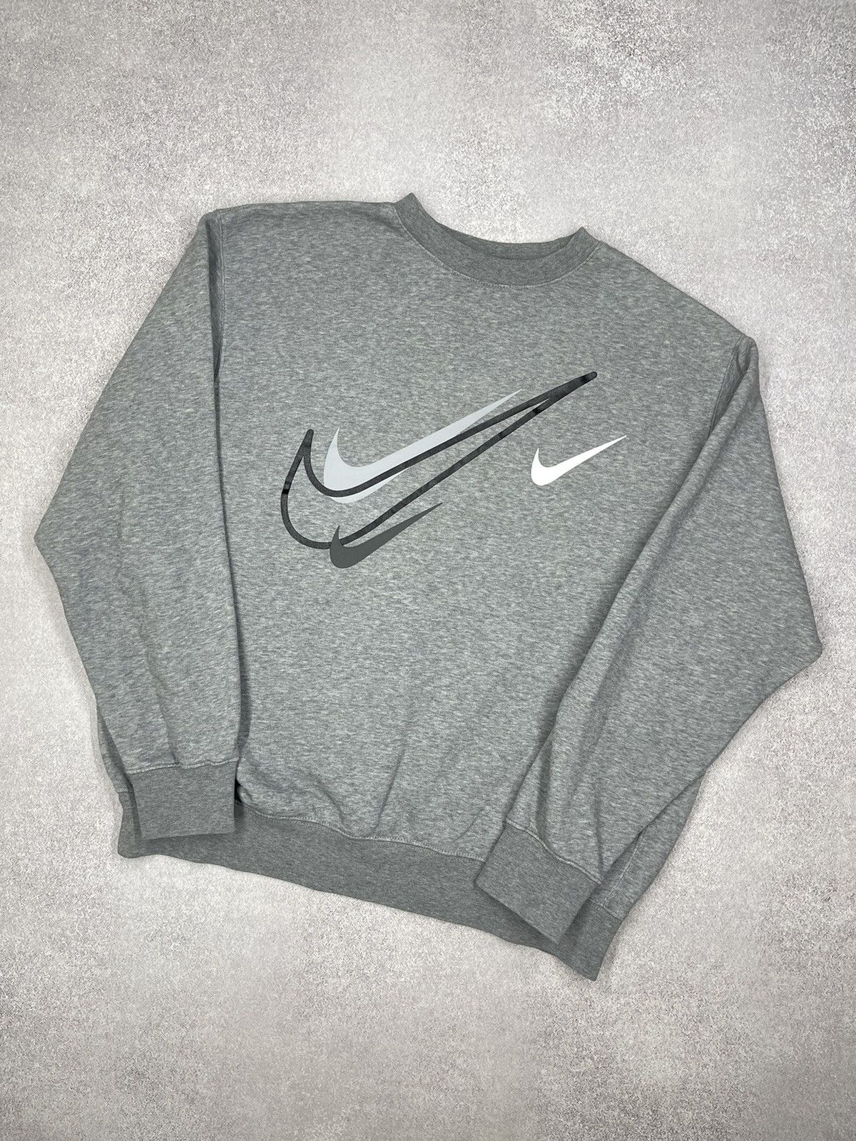 Nike × Nike ACG Mens Nike Multi Swoosh Big Logo Grey Sweatshirt Oversized Size US M / EU 48-50 / 2 - 1 Thumbnail