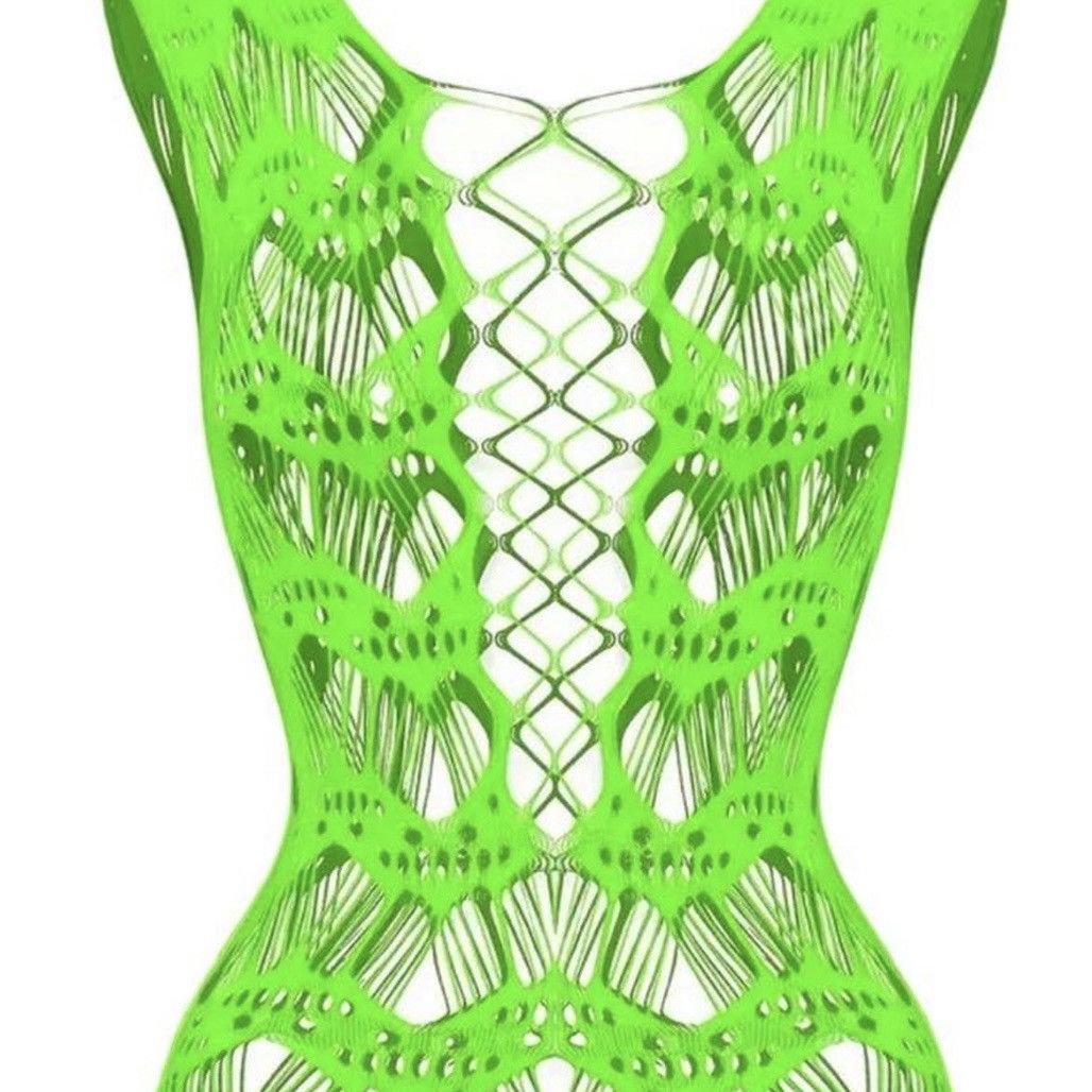 Other Sexy sleeveless green lace mesh bodycon mini dress lingerie Size ONE SIZE - 2 Thumbnail